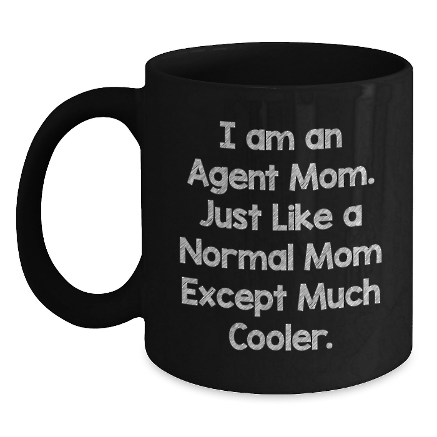 Unique Agent Mom Gifts for Agent Mom Birthday - Funny Black Coffee Mug, 11oz 15oz Ceramic Mug, Microwave Dishwasher Safe - Main