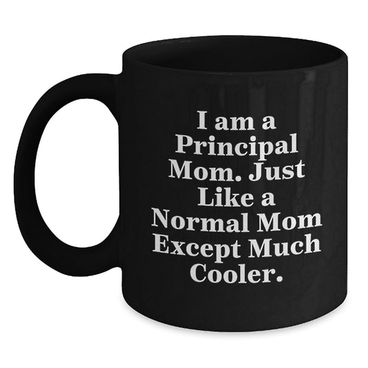 Funny Principal Mom Gifts from Family for Principal Men - Principal Black Coffee Mug, Christmas Unique Gifts - Main