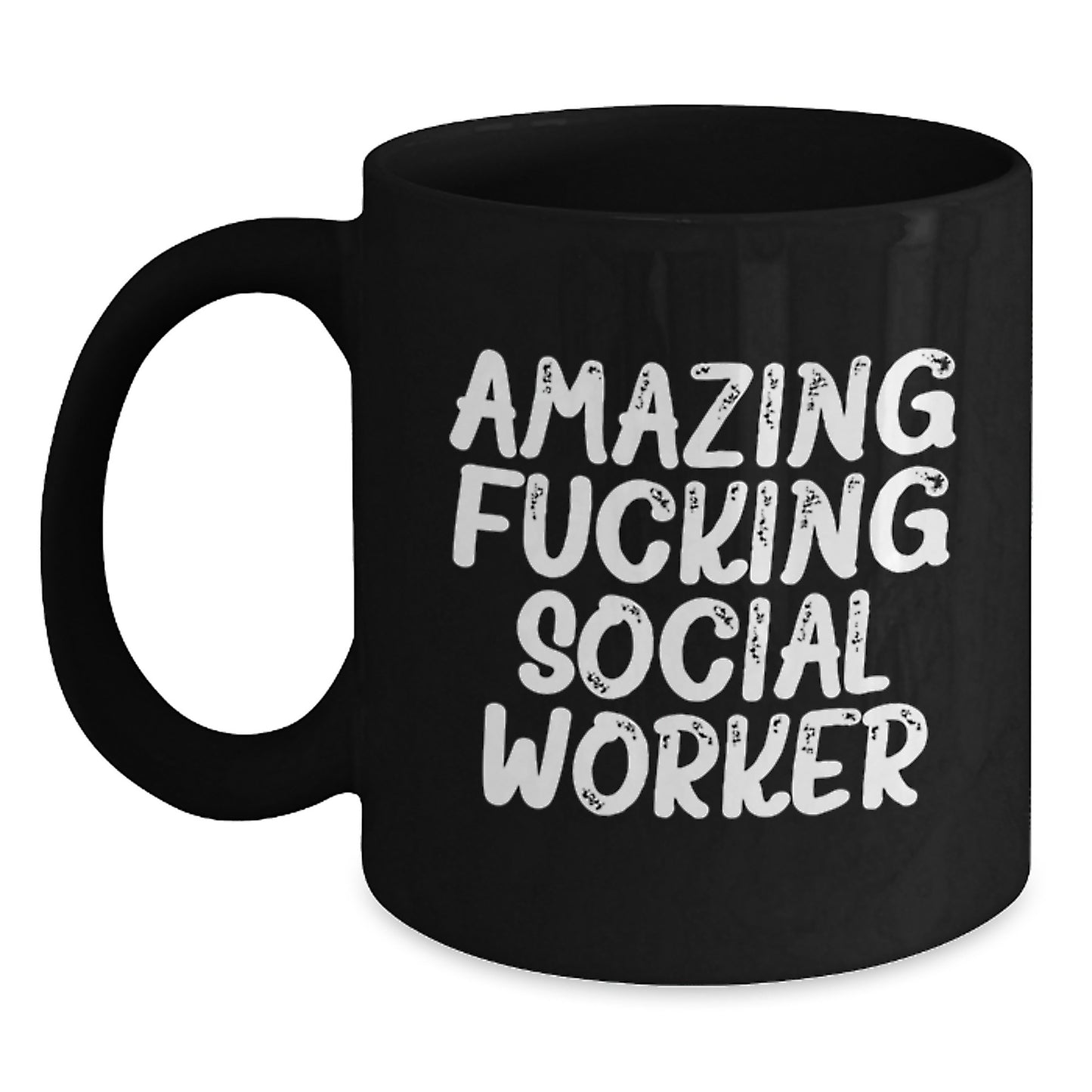 Funny Gift for Social Workers, Amazing Social Worker Mugs, Christmas Unique Gifts from Men to Social Workers, Black Coffee Mug - Main