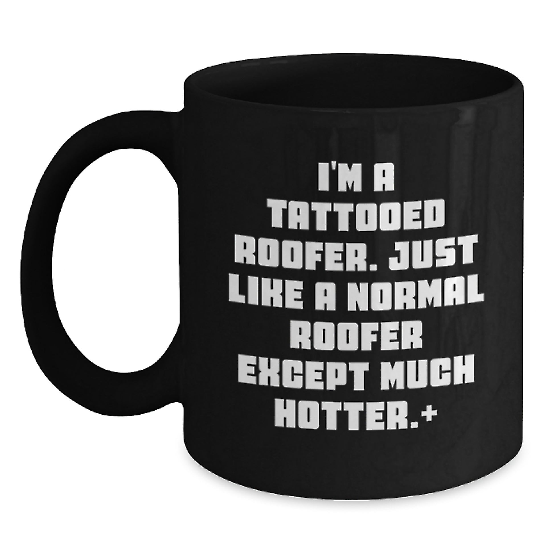 Funny Roofer Gifts from Friends, Unique Black Coffee Mugs for Men, Christmas Unique Gifts for Tattooed Roofer Enthusiasts - Main