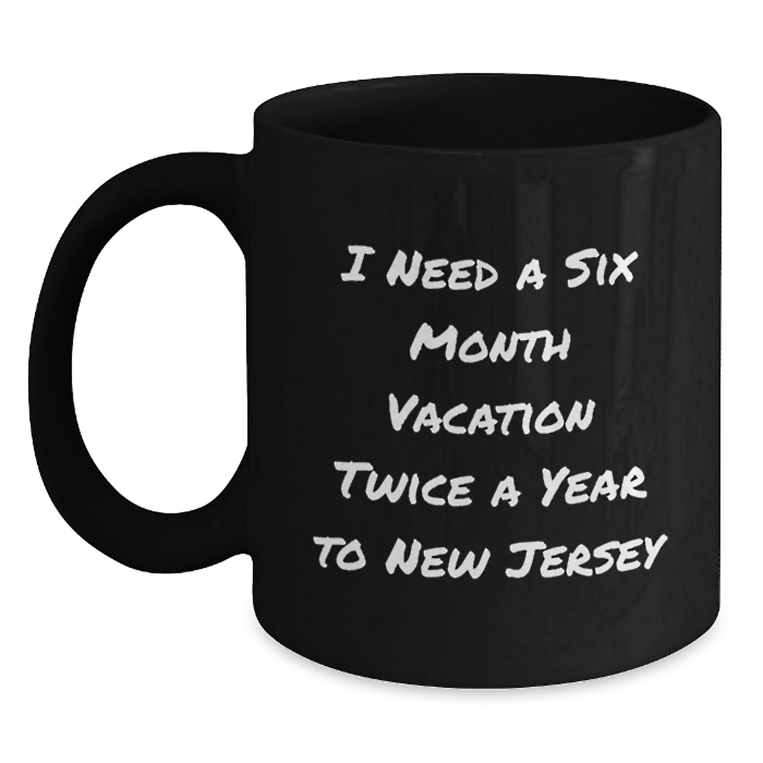 Funny Gifts from Friends to Family in New Jersey State - Black Coffee Mug for Christmas Unique Gifts - Main