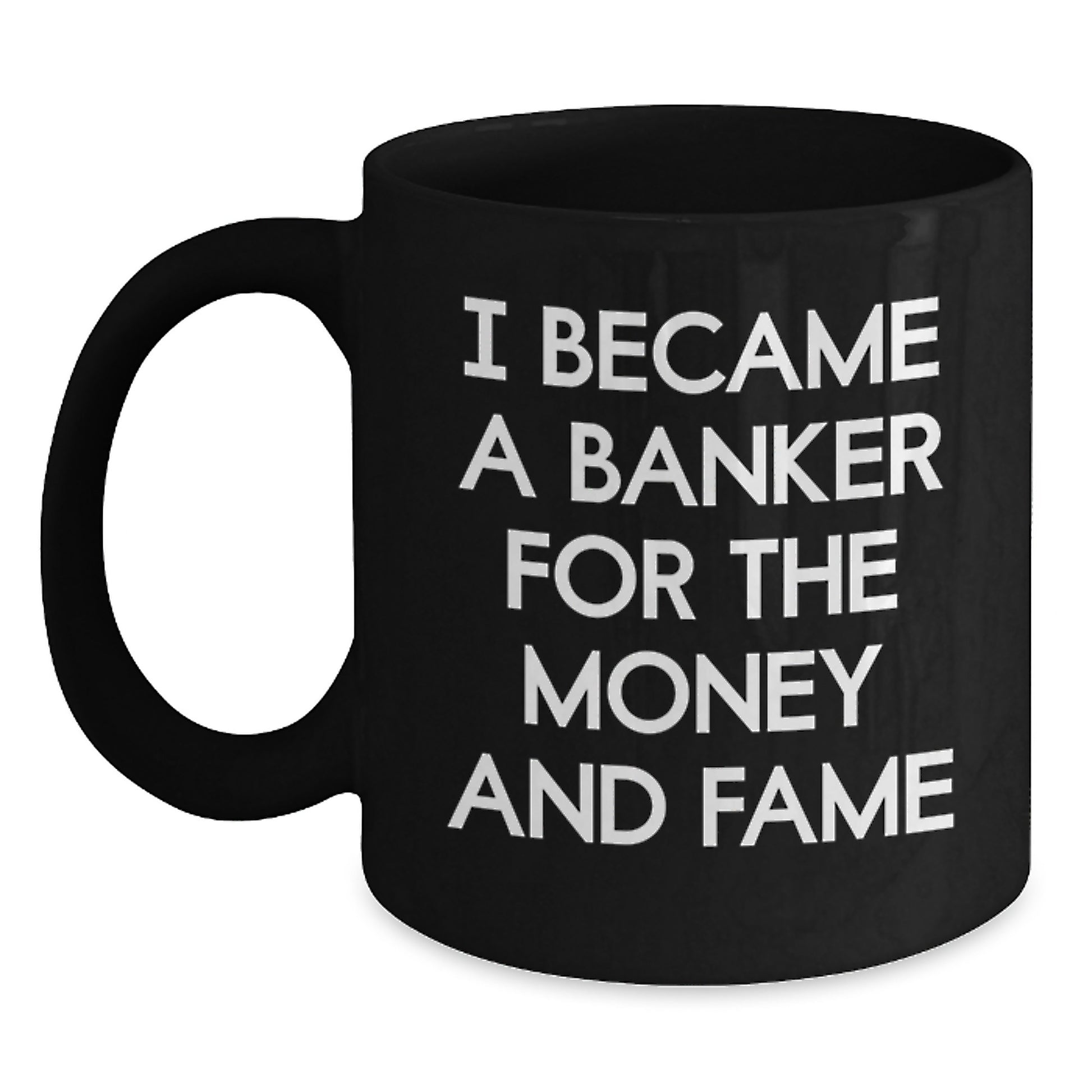 Funny Banker Gifts for Men Black Coffee Mug, Gifts from Friends to Coworkers, Unique Christmas Unique Gifts - Main