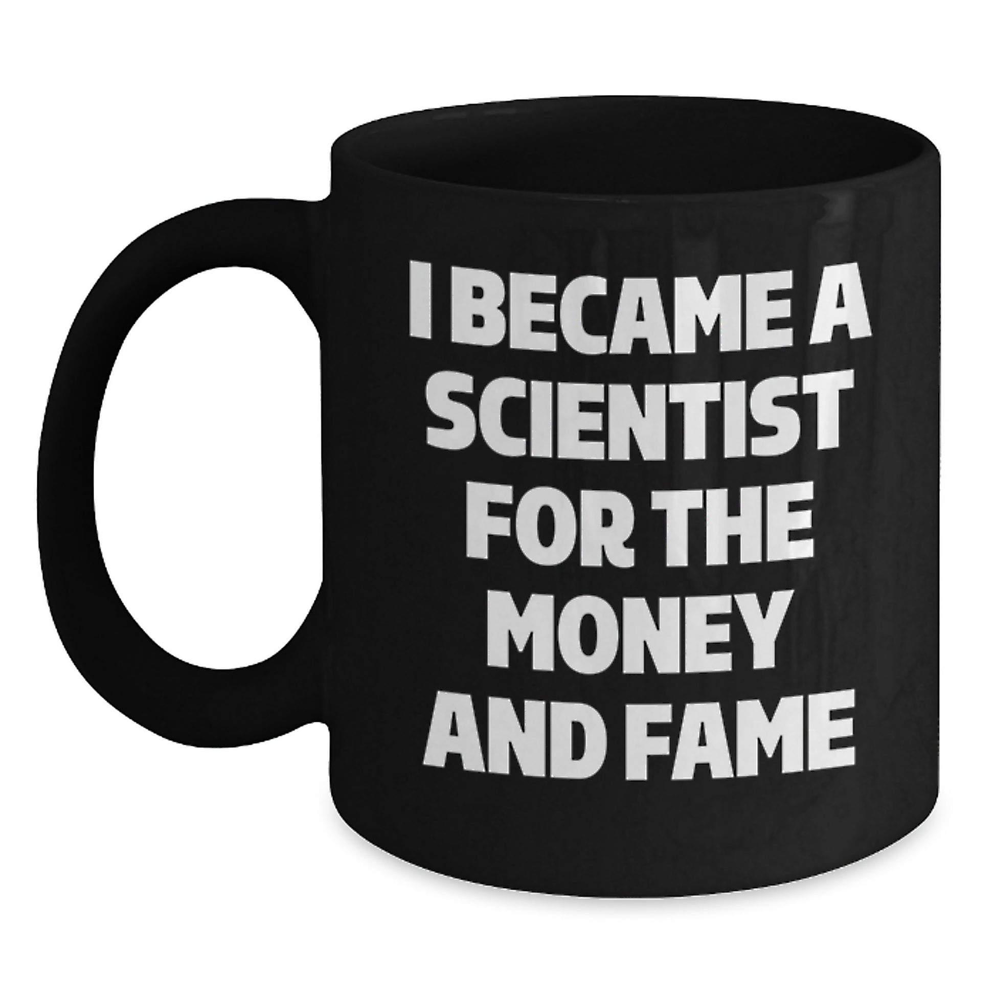 Funny Scientist Gifts for Men, Women, Friends from Coworkers, Family - Inspirational Black Coffee Mug - Christmas Unique Presents for the Scientist in Your Life - Main