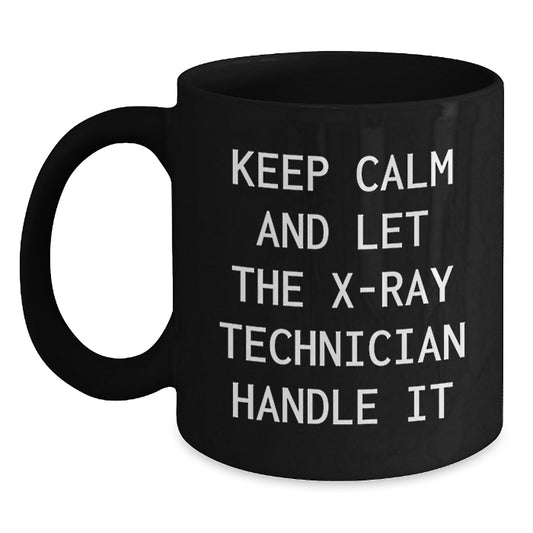 X-Ray Technician Christmas Unique Gifts from Friends, Funny X-Ray Tech Mug, Black Coffee Mug for Men, Women, Coworkers, Family and Friends - Main