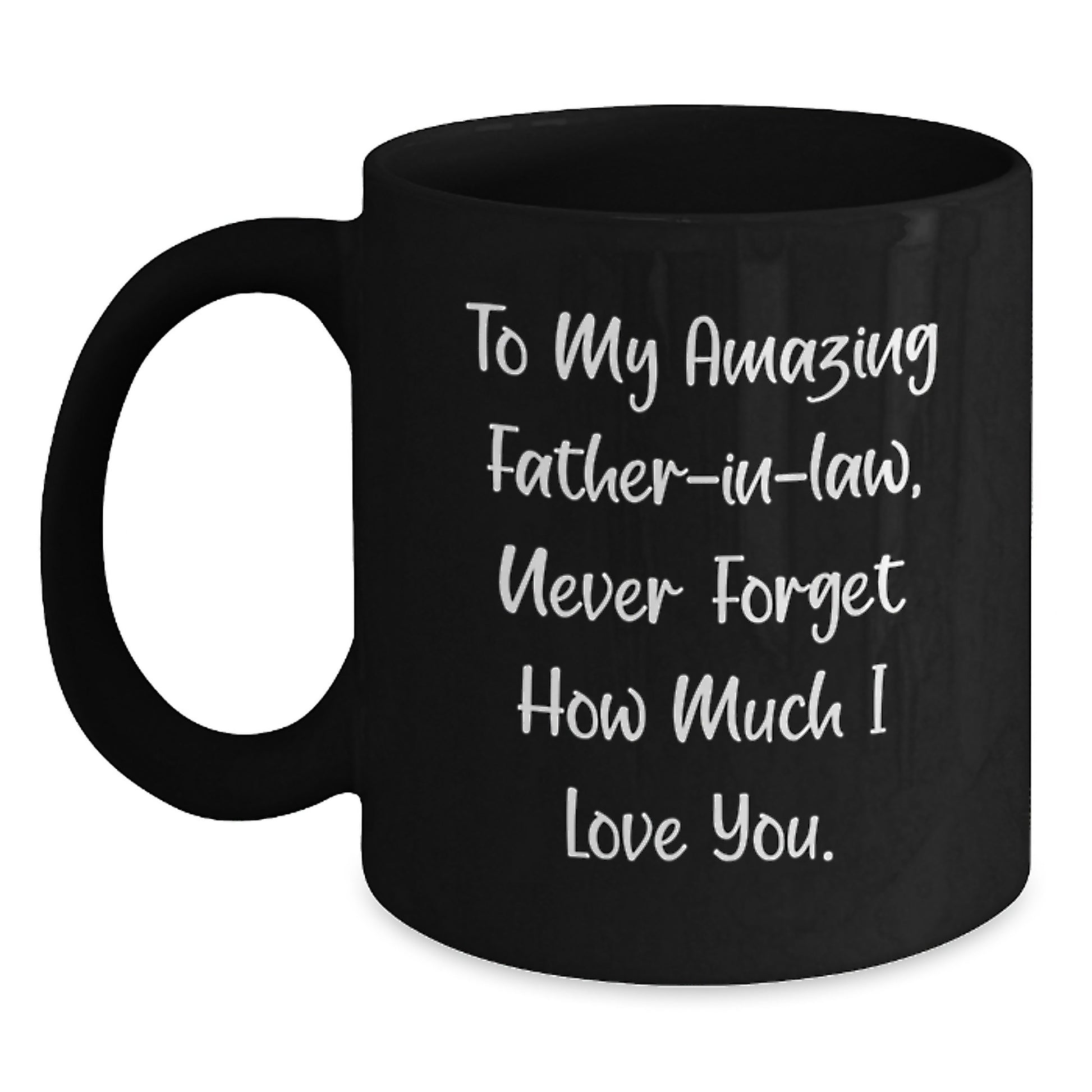 Funny Gifts for Father-in-law, To My Amazing Father-in-law, Black Coffee Mug with Christmas Unique Gifts from Family - Main