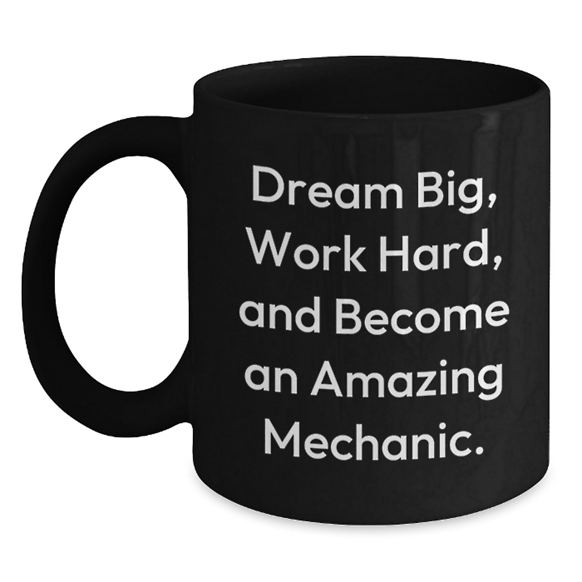Inspirational Mechanic Gifts, Funny Quote Mugs for Mechanics, Gifts from Men to Mechanic Friends, Black Ceramic Coffee Mug, Graduation Unique Gifts - Main