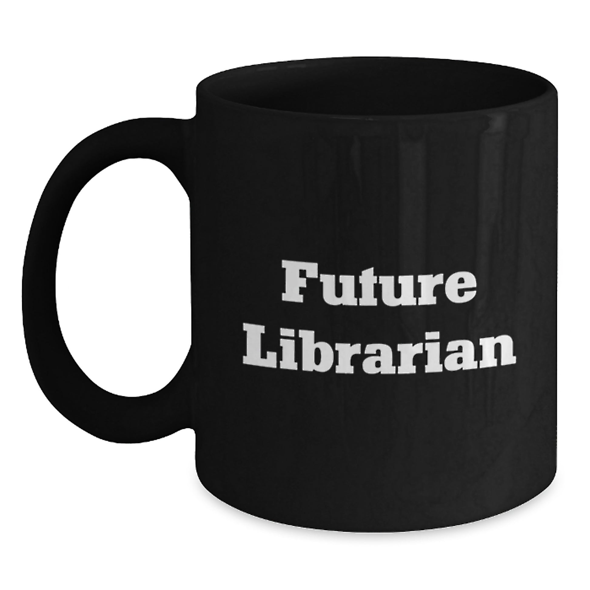 Funny Librarian Gifts for Friends, Christmas Unique Mugs from Librarians, Inspirational Black Coffee Mug for Future Librarian - Main