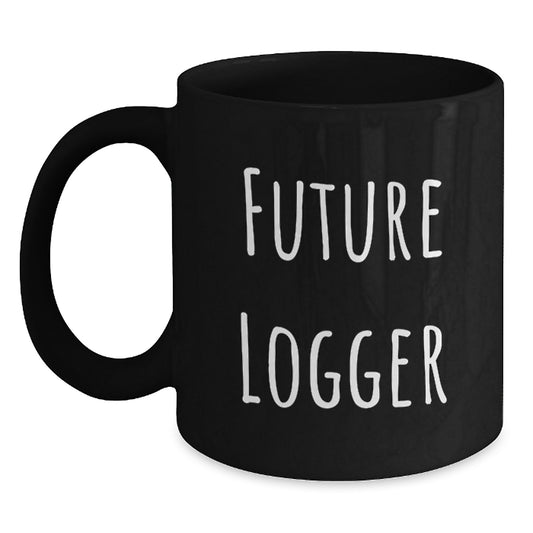 Funny Future Logger Black Coffee Mugs Gifts for Logger Men Friends Family from Men - Main