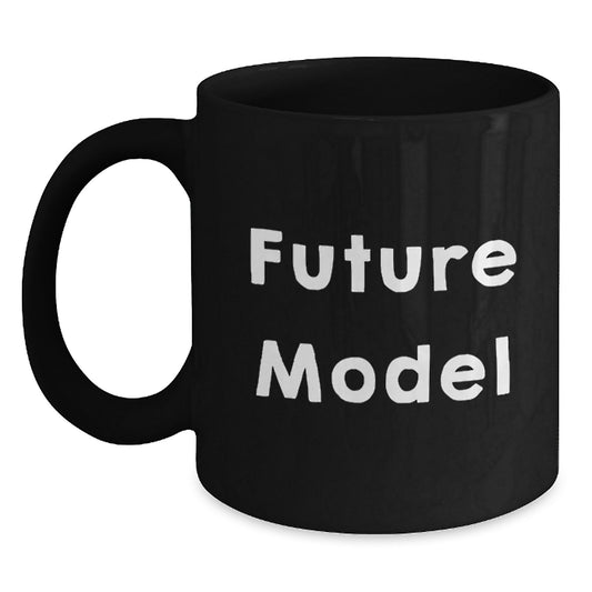 Funny Model Gifts for Him from Friends, Unique Black Coffee Mug for Graduation - Main