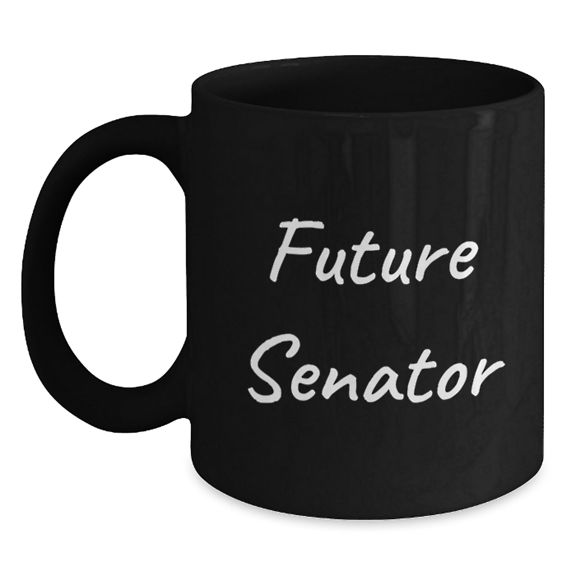 Funny Inspirational Gifts from Friends and Family to Future Senator Black Coffee Mugs Christmas Unique Presents - Main