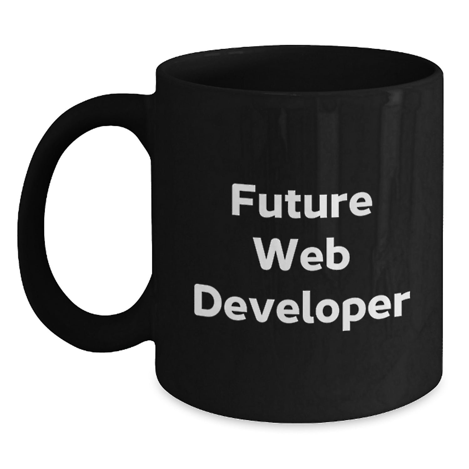Funny Web Developer Gifts from Friends - 'Become The Future', Black Coffee Mug for Men, Women, Coworkers, Family - Unique Christmas Unique Gifts for Web Developer, Tech Lover - Main
