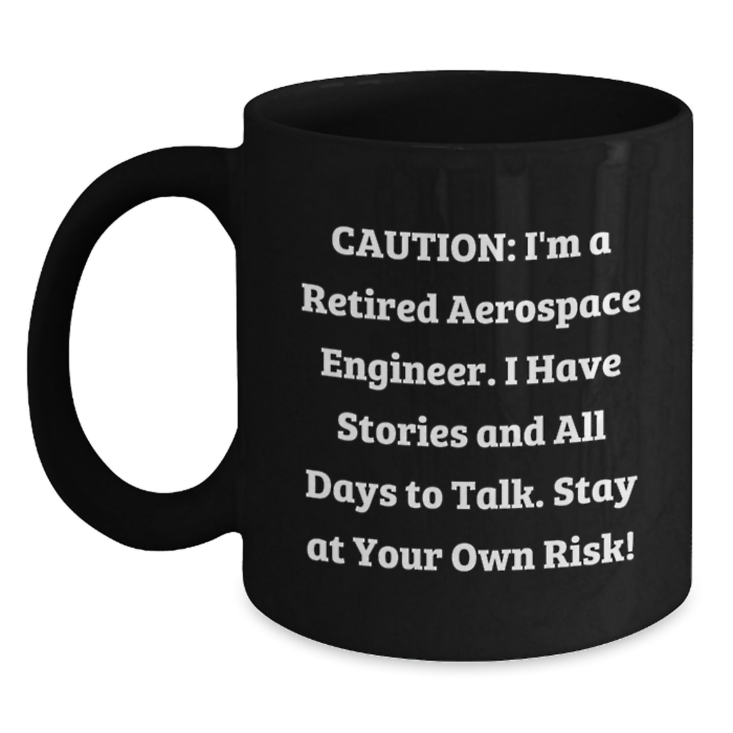 Aerospace Engineer Christmas Unique Gifts from Friends Funny Quote Black Coffee Mug, Unique Holiday Presents for Men Women Coworkers Family, 11oz 15oz Ceramic Mugs Safe for Microwave Dishwasher - Main