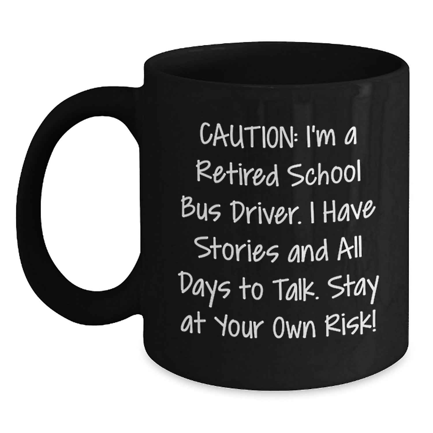 Funny School Bus Driver Gifts from Men, Women, Friends, Coworkers, Family - School Bus Driver Black Coffee Mug for Christmas Unique Presents - Main