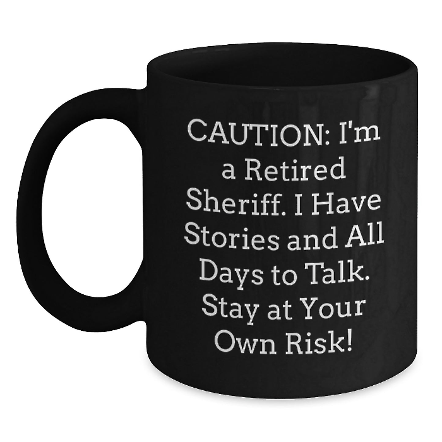 Funny Sheriff Gifts for Men Christmas Unique Mugs Black Coffee Mug from Friends - Main