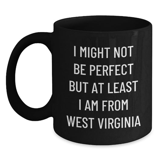 West Virginia Proud Mugs, Black Coffee Mug Gifts from West Virginia, Funny Quote, Graduation Unique Gifts for Men, Women, Friends, Coworkers, Family - Main