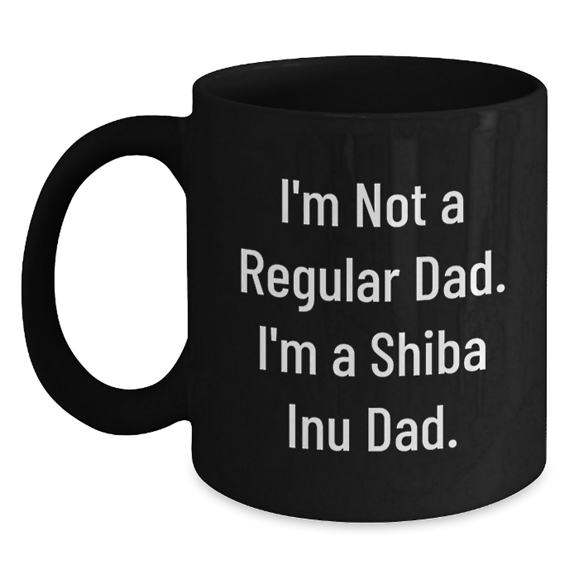 Funny Shiba Inu Dad Black Coffee Mugs Gifts from Men to Women Friends Family for Christmas - Main