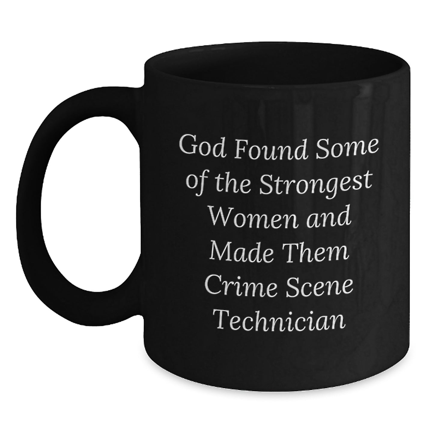 Funny Crime Scene Technician Gifts from Family to Friends for Christmas - Black Coffee Mug - Main
