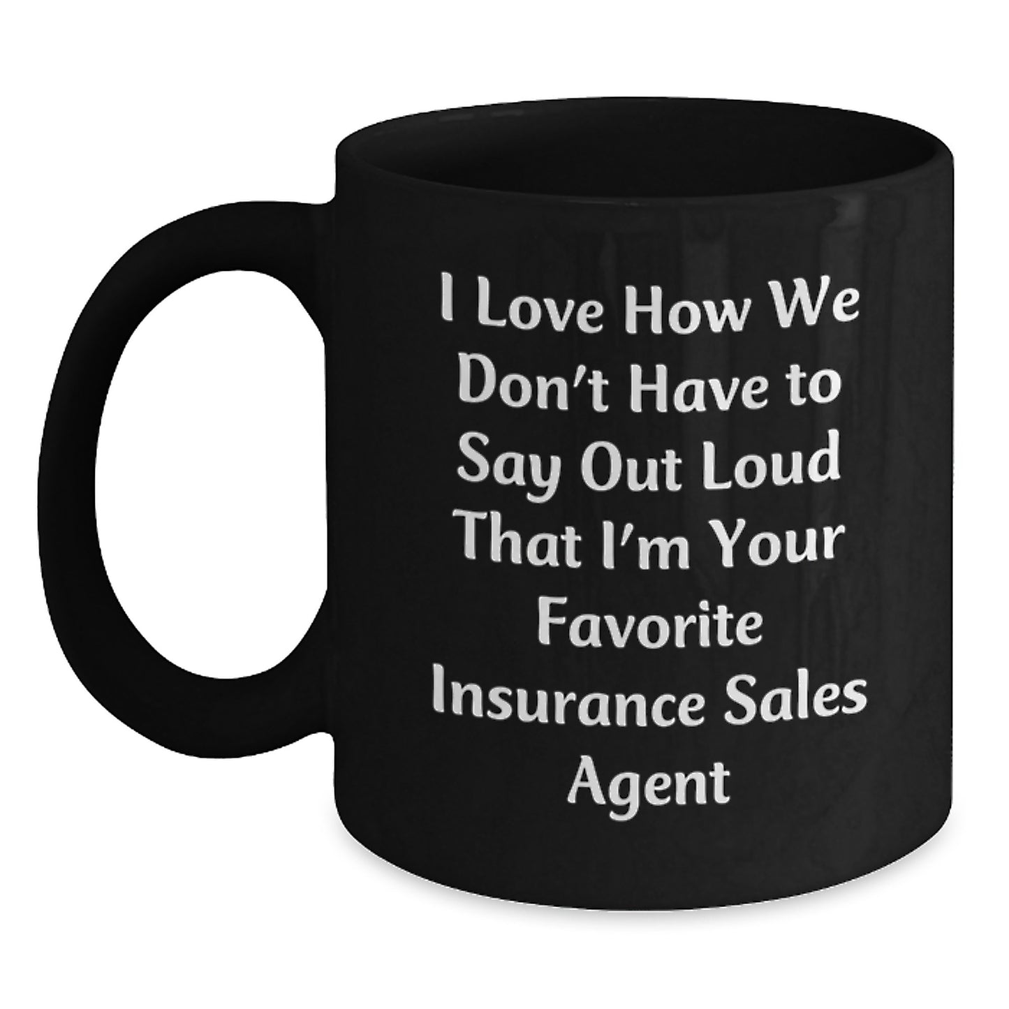 Funny Insurance Sales Agent Gifts from Men to Coworkers - Insure to Delight Black Coffee Mug, Christmas Unique Gifts for Insurance Sales Agent - Main