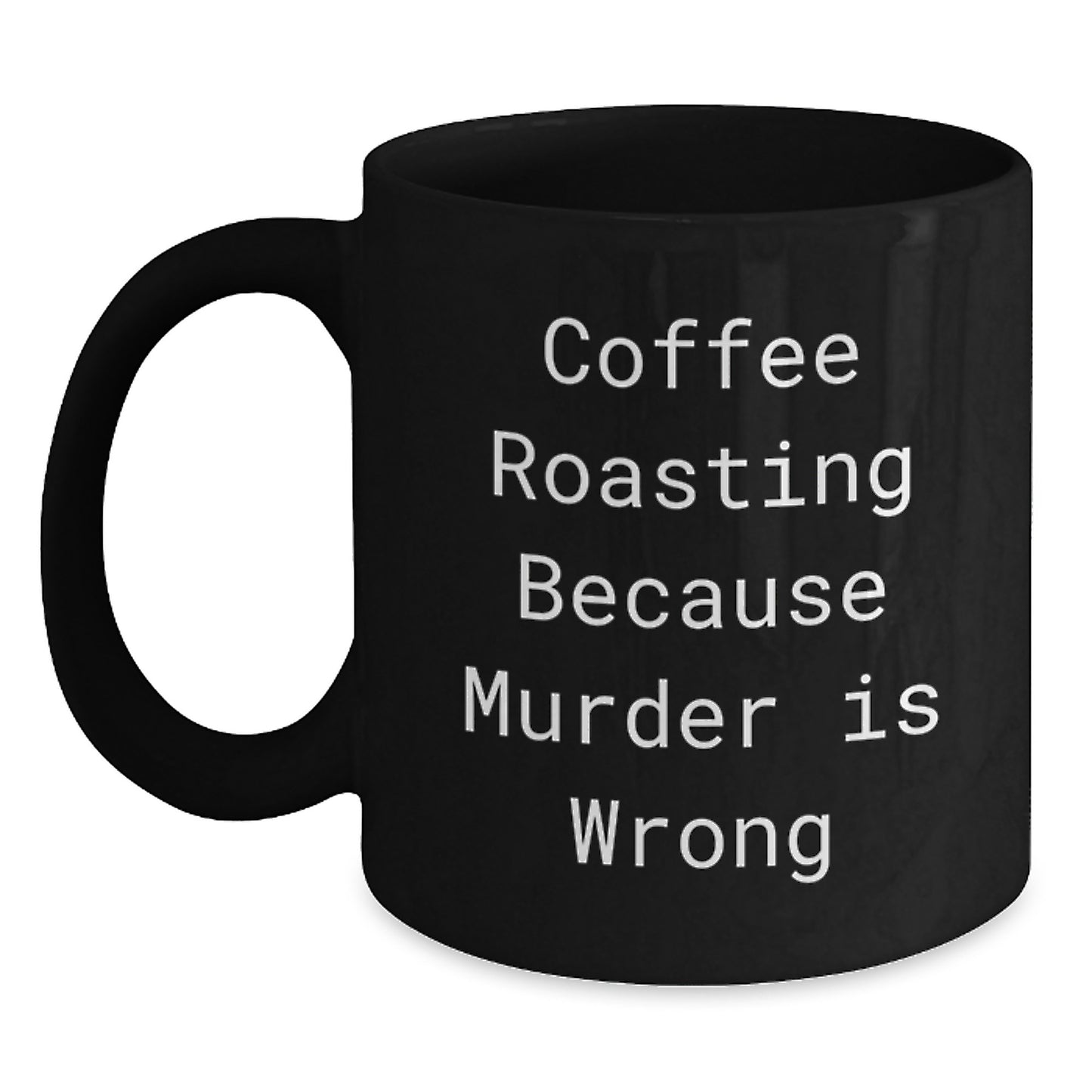 Coffee Roasting Humor Gifts from Men to Friends, Funny Black Coffee Mugs for Christmas Morning, 11oz or 15oz Ceramic Mugs for Coffee Roasting Enthusiasts - Main
