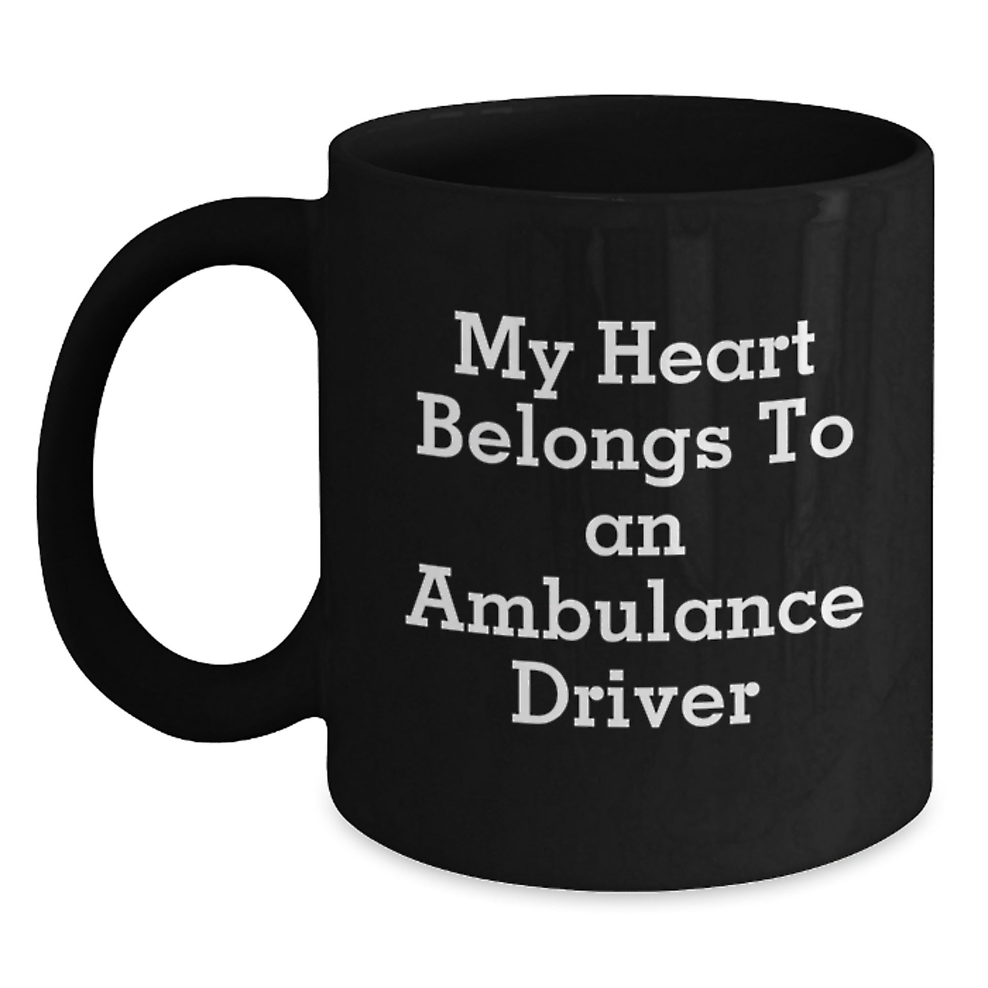 Ambulance Driver Gift Funny Christmas Unique Gifts from Men to Ambulance Driver Friends Black Coffee Mug for Ambulance Driver Lover - Main