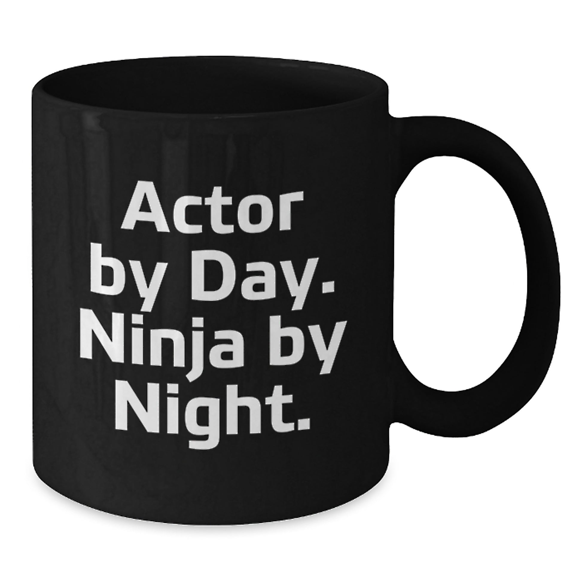 Actor Gifts from Friends to Men Actor By Day. Ninja By Night. Black Coffee Mug Birthday Unique Gifts - Additional