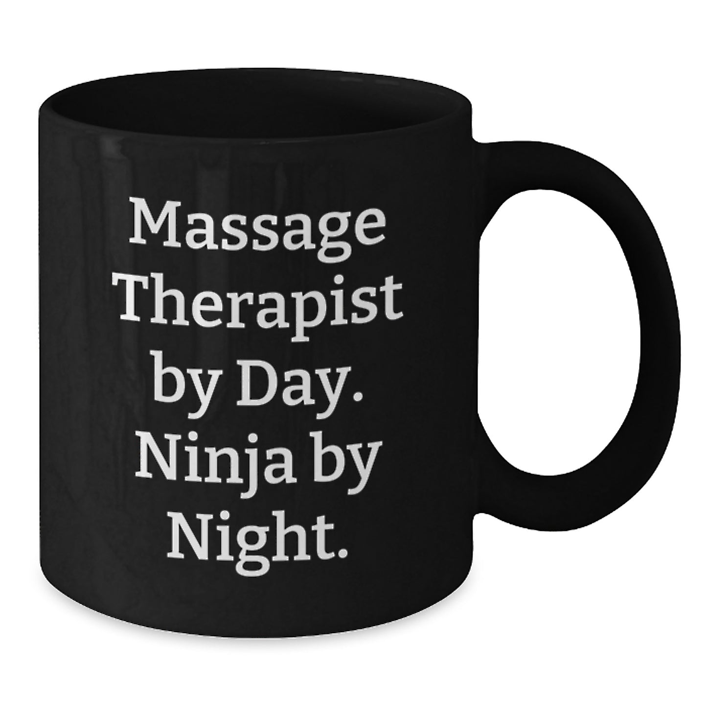 Massage Therapist Ninja Gifts from Friends, Unique Birthday Unique Gifts for Massage Therapist, Black Coffee Mug - Additional