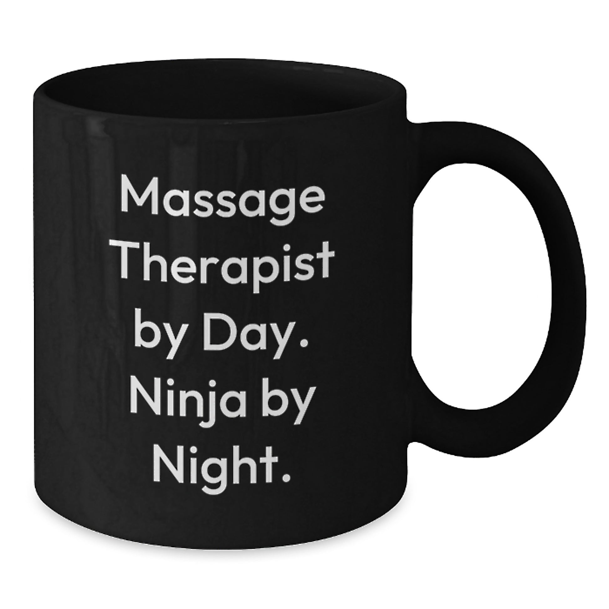 Massage Therapist Funny Gift Ideas, Ninja By Night Black Coffee Mug for Massage Therapist, Gifts from Friends, Unique Birthday Unique Gifts, Funny Quote - Additional
