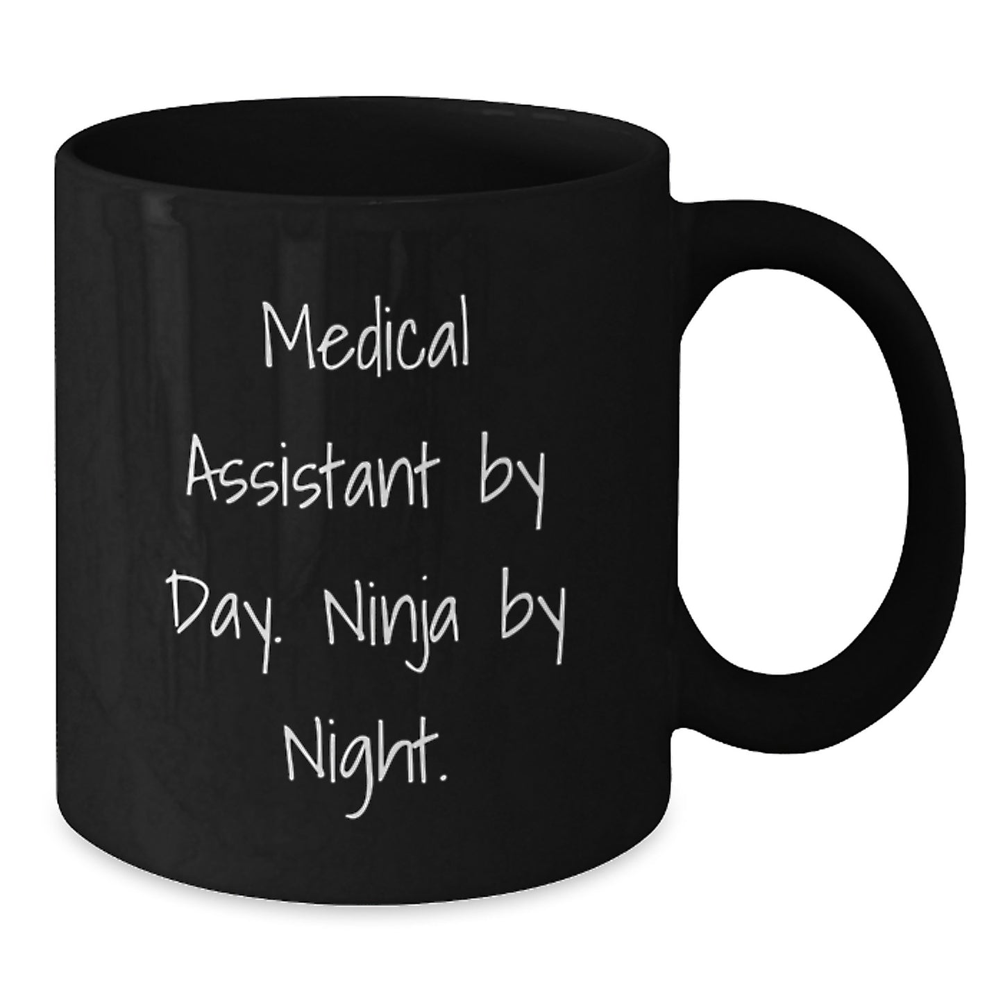 Medical Assistant Gifts from Friends, Unique Birthday Unique Gifts for Medical Assistant, 'Medical Assistant By Day. Ninja By Night.' Quote, Black Coffee Mug - Additional