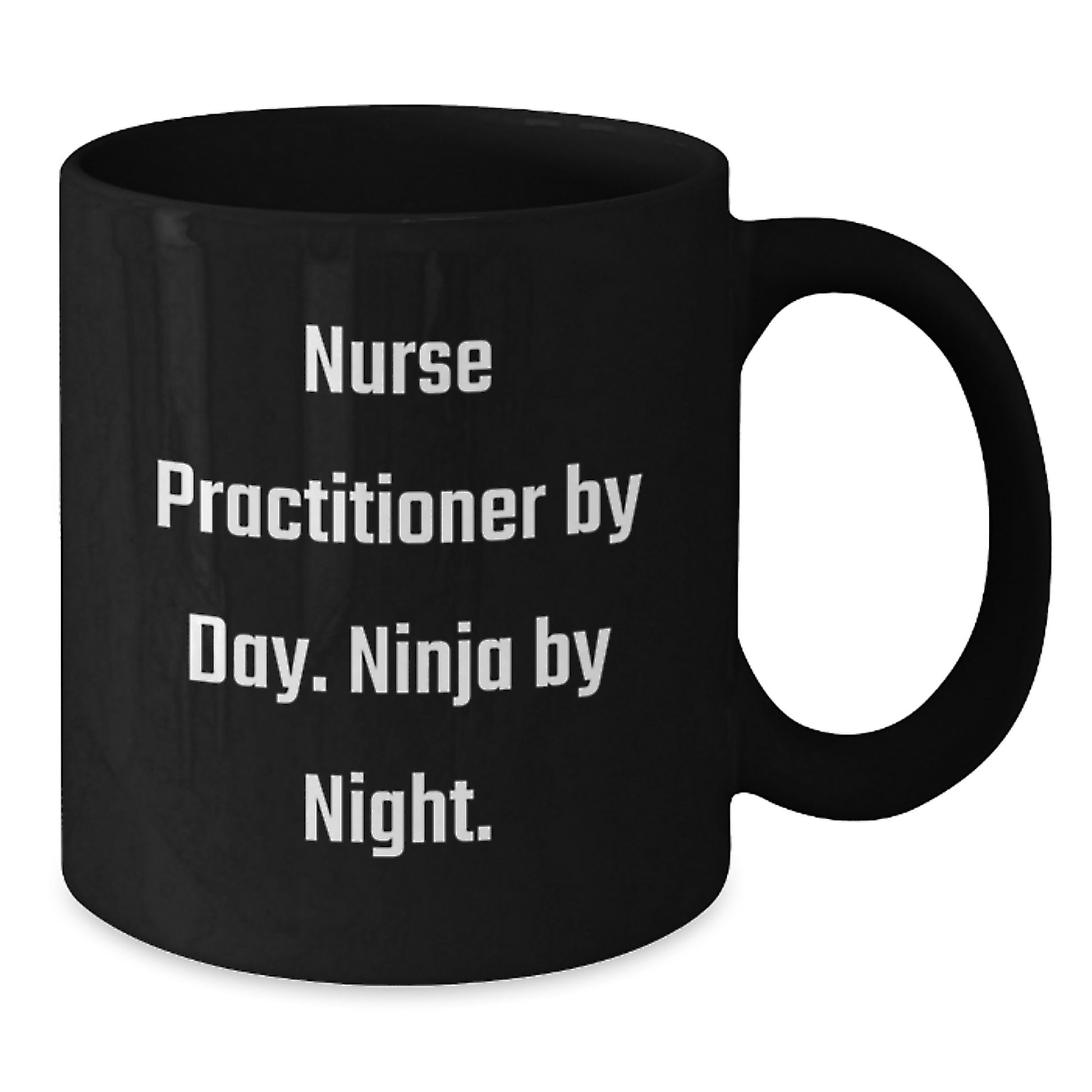 Nurse Practitioner Ninja Gifts from Friends - Funny Black Coffee Mug for Birthday - Additional