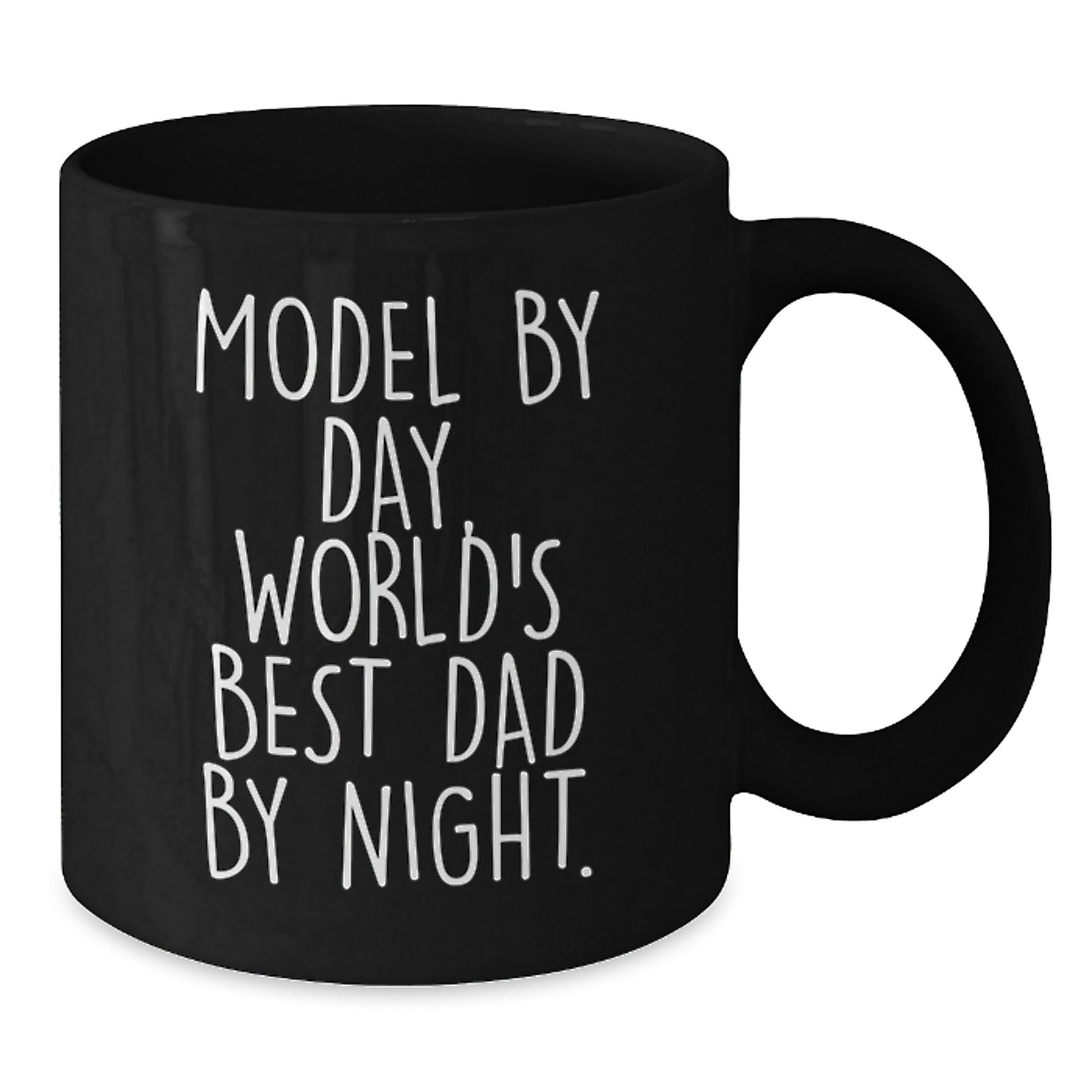 Model By Day Funny Graduation Gifts from Dad to World's Best Dad By Night Black Coffee Mugs for Him Gifts - Additional