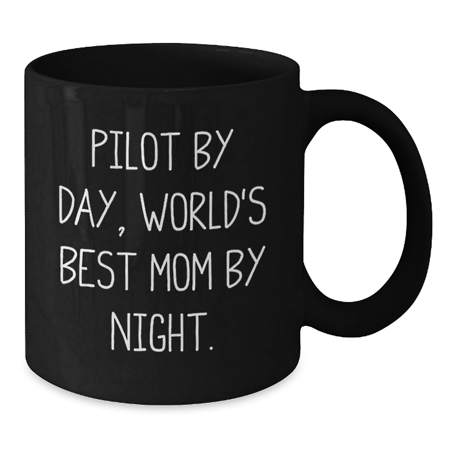 Pilot Gifts for Friends Funny Pilot Mom Quote Black Coffee Mug, Birthday Unique Gifts from Women, Gifts for Pilot Moms - Additional