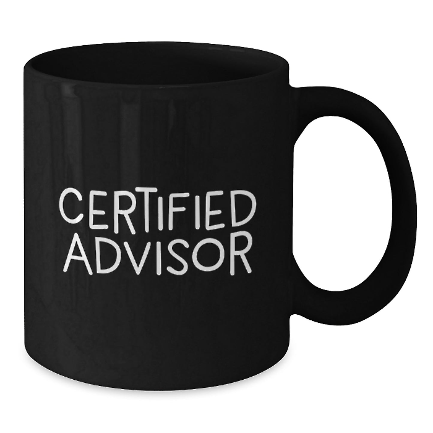 Funny Advisor Gifts for Men, Gifts from Men to Advisors, Black Coffee Mug with Certified Advisor Quote, Christmas Unique Gifts - Additional