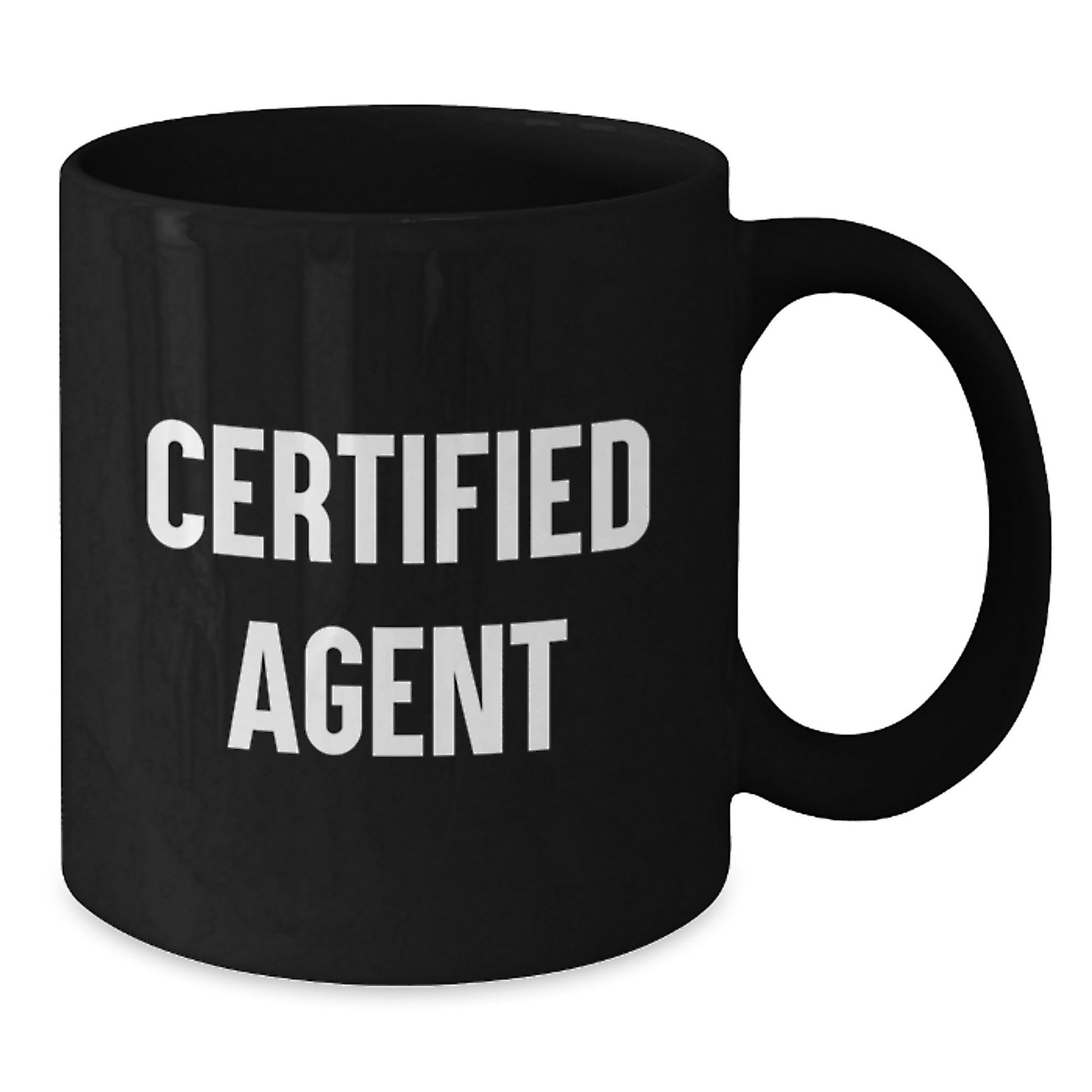 Funny Quote Agent Black Coffee Mug Gifts from Men to Agent Friends and Family at Christmas - Additional