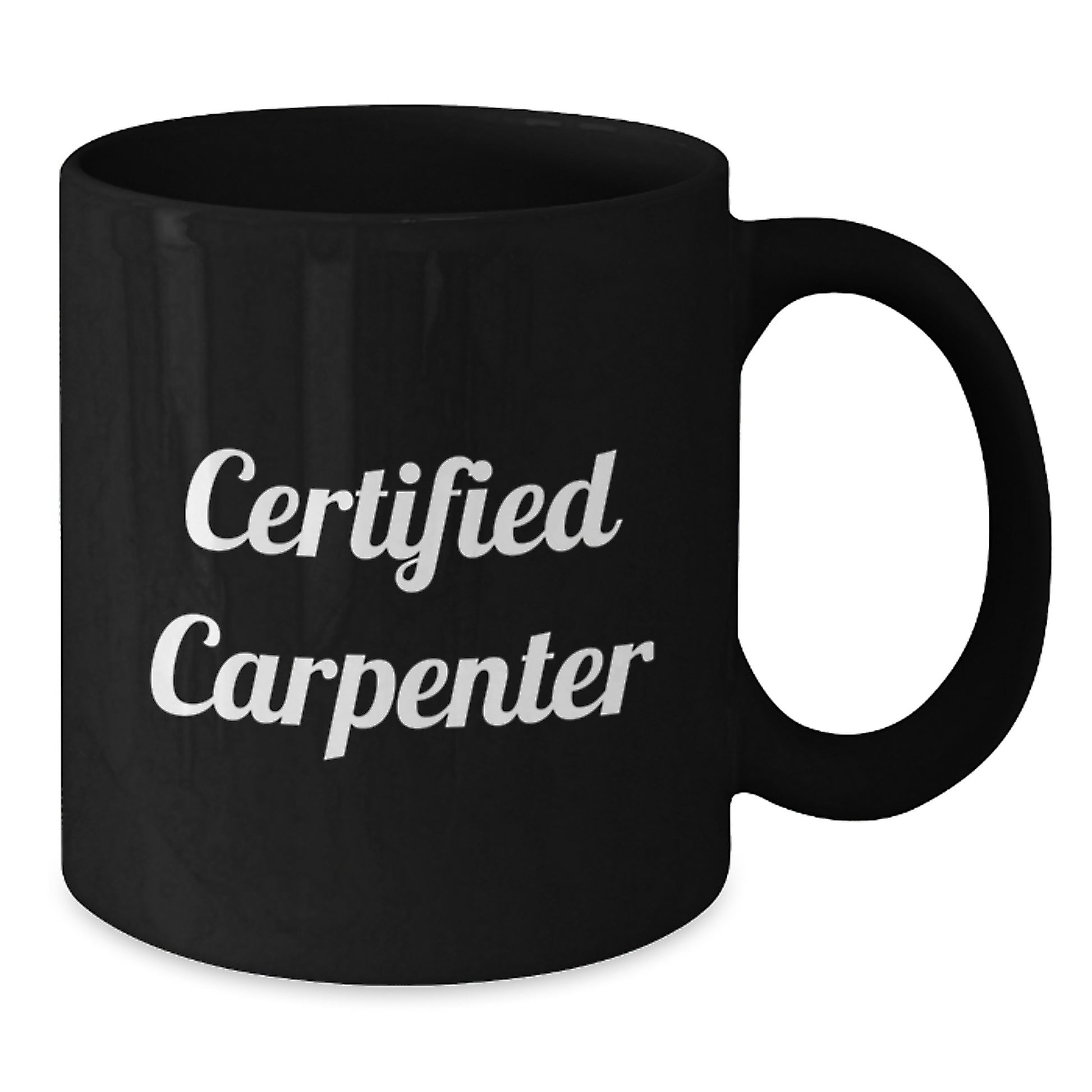 Funny Certified Carpenter Gifts for Men, Black Coffee Mug for Graduation with Inspirational Quote, 'Tools of the Trade' - Additional