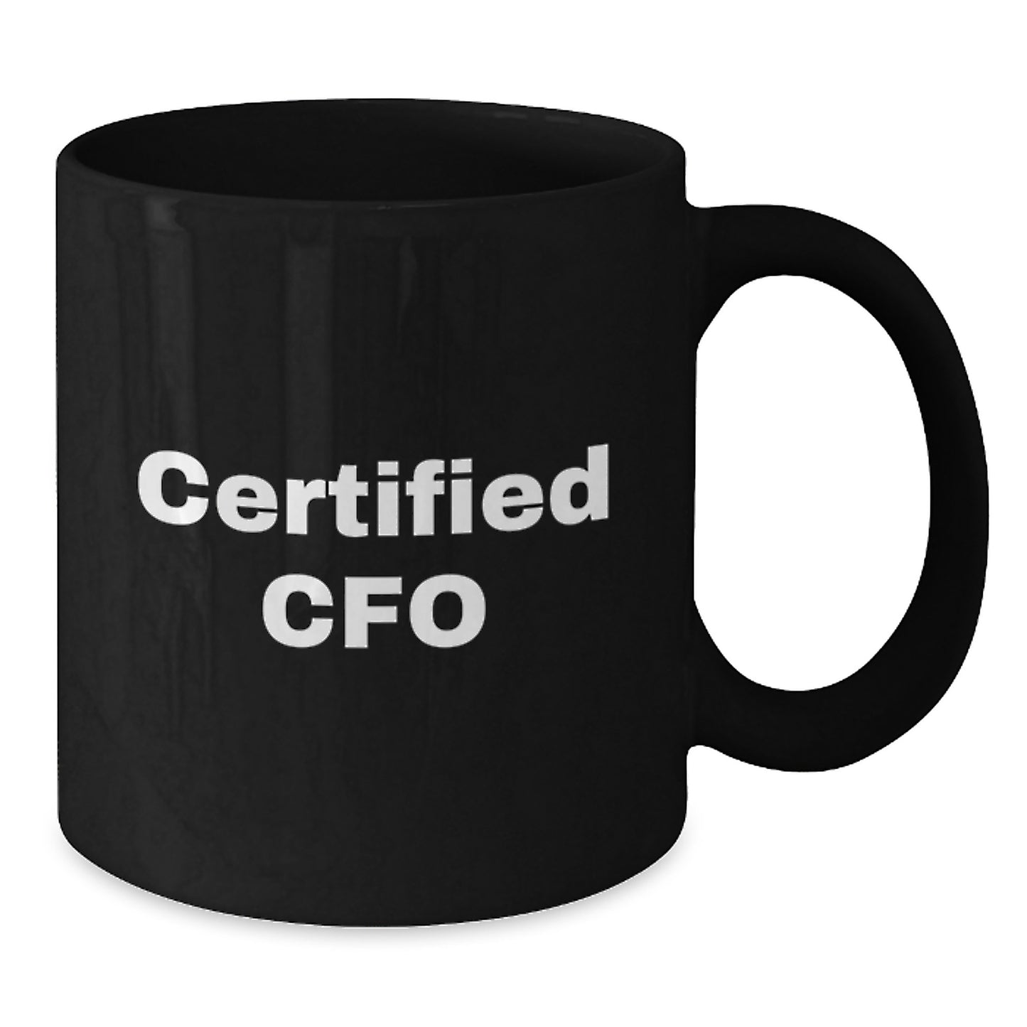 Funny Certified CFO Gifts, Black Coffee Mug for Graduation, 'A CFO's Life is Like a Cup of Coffee, Addicted and Always on the Go' - Gifts from Friends for CFO - Additional