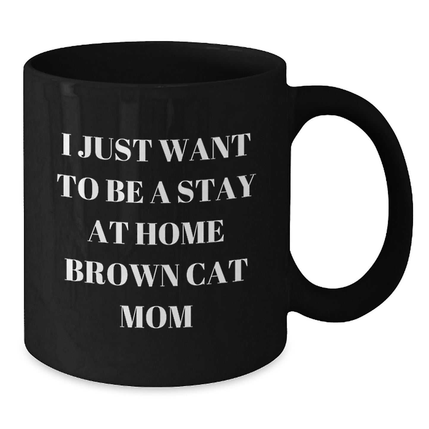 Funny Brown Cat Mom Gifts for Christmas Black Coffee Mug, Perfect for Brown Cat Enthusiasts Gifts from Friends and Family - Additional