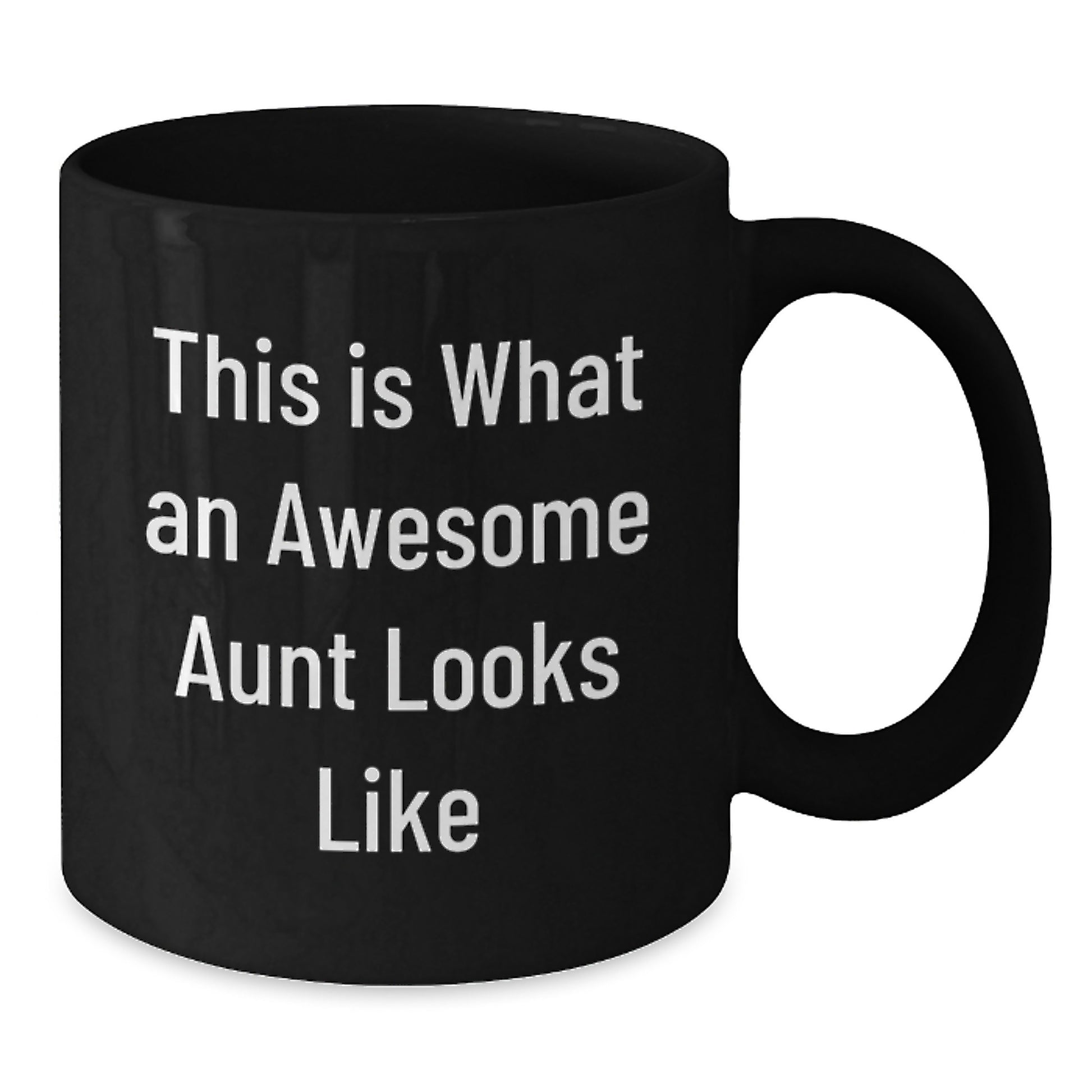 Funny Aunt Gift Ideas from Family - Graduation Unique Gifts for Her - Black Coffee Mug with Quote 'This Is What An Awesome Aunt Looks Like' - Additional