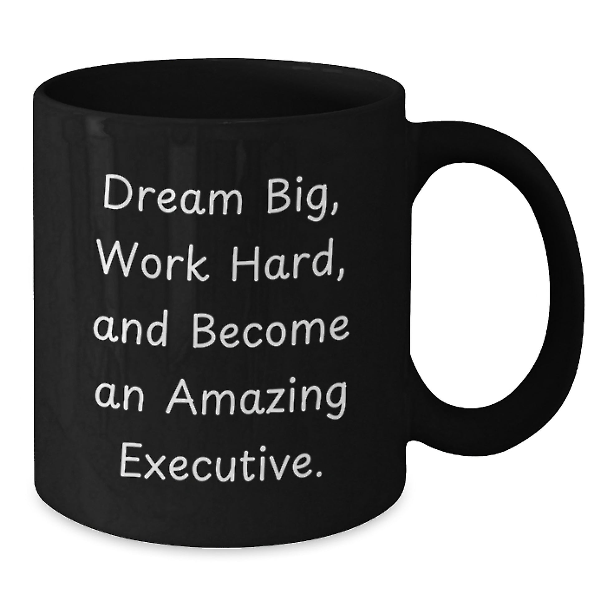 Funny Executive Gifts for Men, Black Coffee Mug, 'Dream Big Work Hard' Quote, Perfect for Coworkers, Friends, Family, Christmas Unique Gifts from Men to Executive - Additional