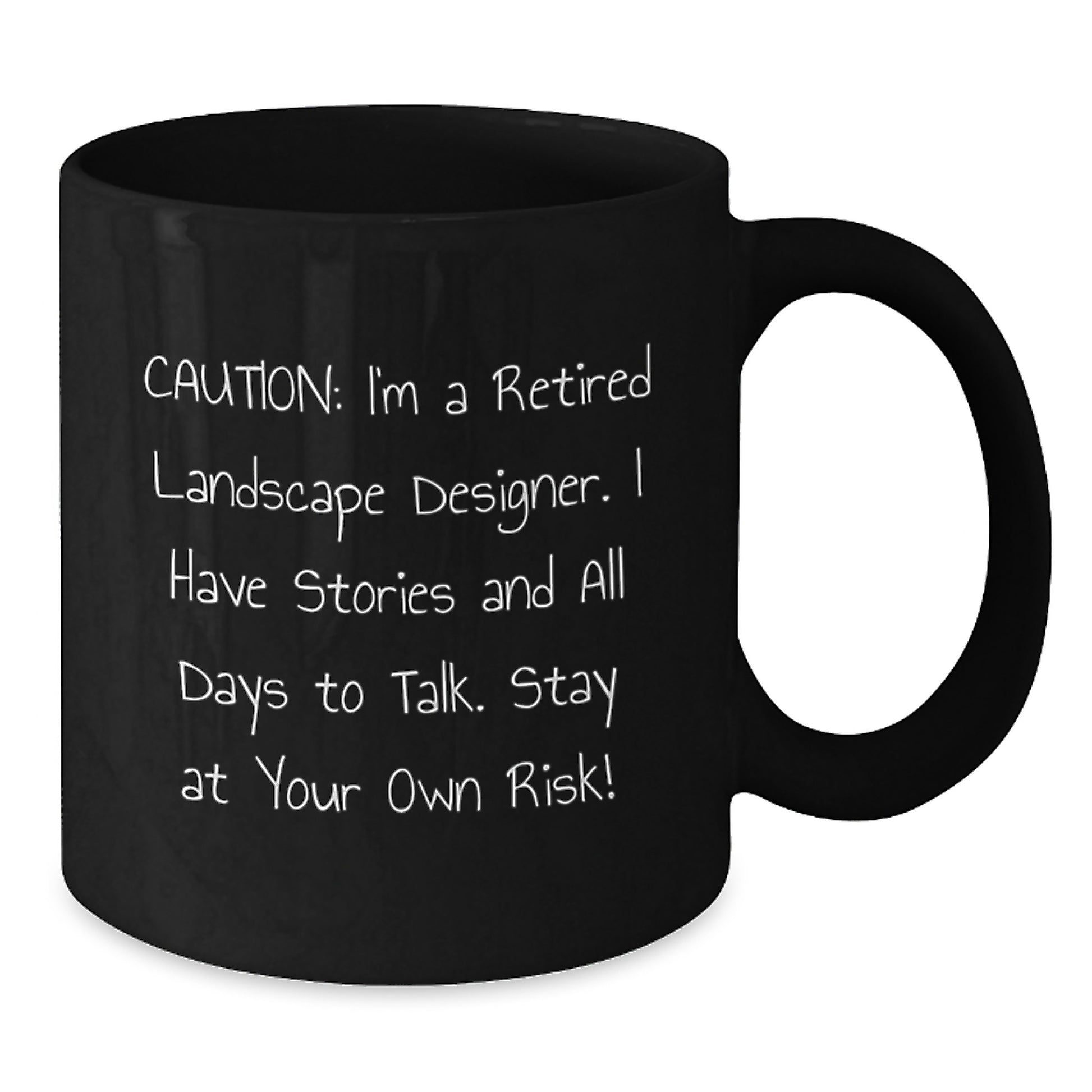 Laughter in the Garden, Landscape Designer Gifts, Funny Birthday, Black Coffee Mug, Gifts from Friends, for Landscape Designers - Additional