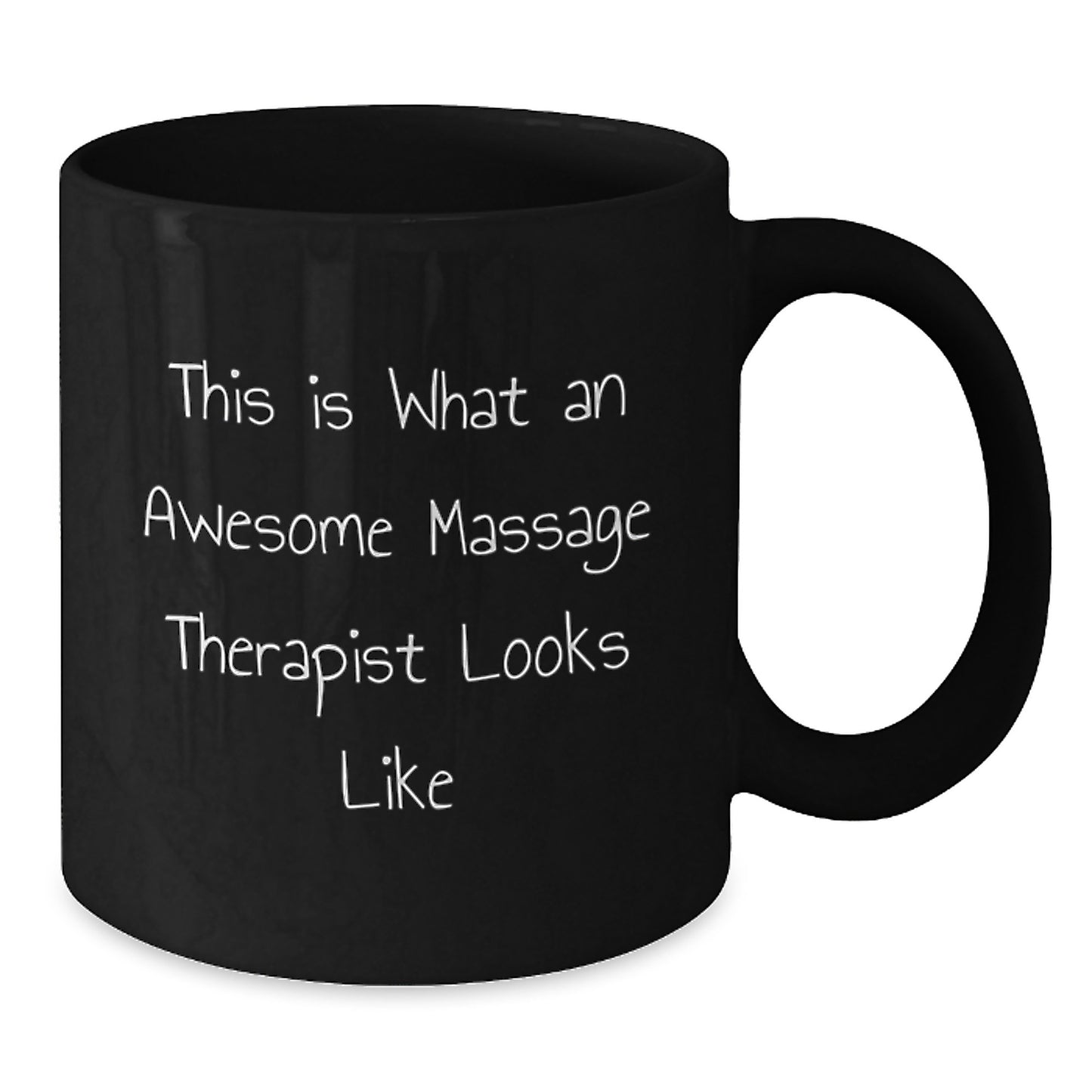 Massage Therapist Gifts, Funny Quote Mug, Gifts from Friends for Massage Therapist, Birthday Treat, This Is What An Awesome Massage Therapist Looks Like Quote on Black Coffee Mug - Additional