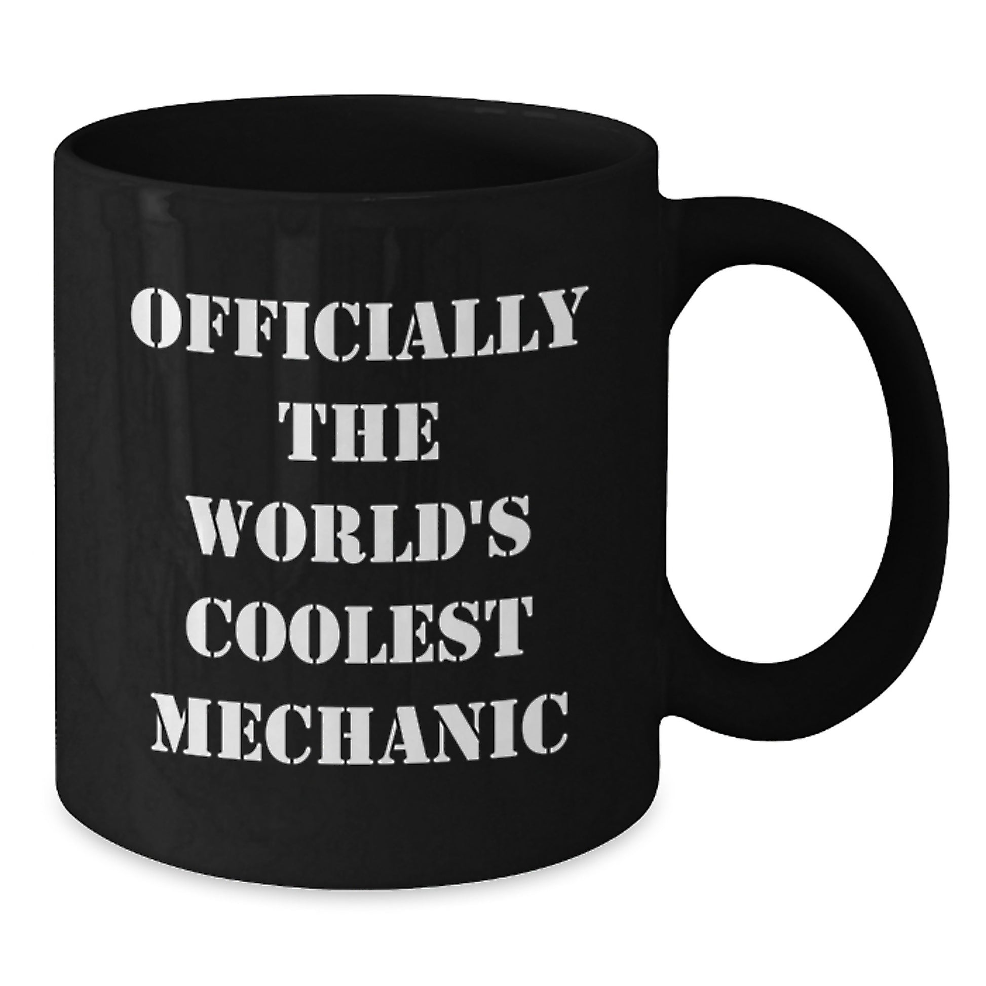 Funny Mechanic Gifts from Men, Officially The World's Coolest Mechanic Mug, Christmas Unique Black Coffee Mugs for Mechanic Friends - Additional