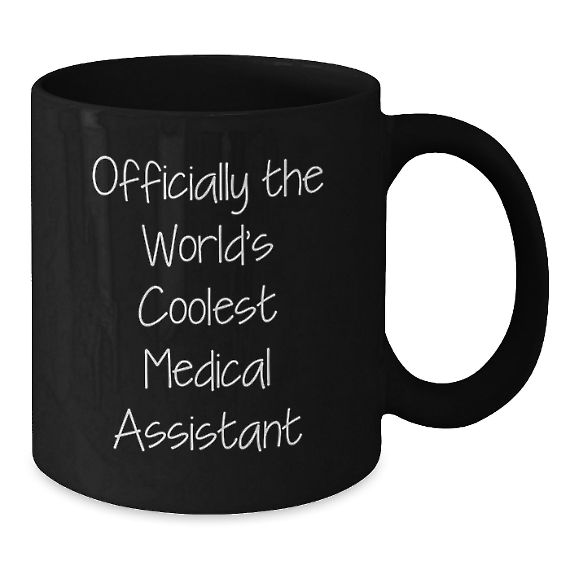 Funny Medical Assistant Gifts from Friends for Men and Women - Officially The World's Coolest Medical Assistant Black Coffee Mug, Christmas Unique Gifts - Additional