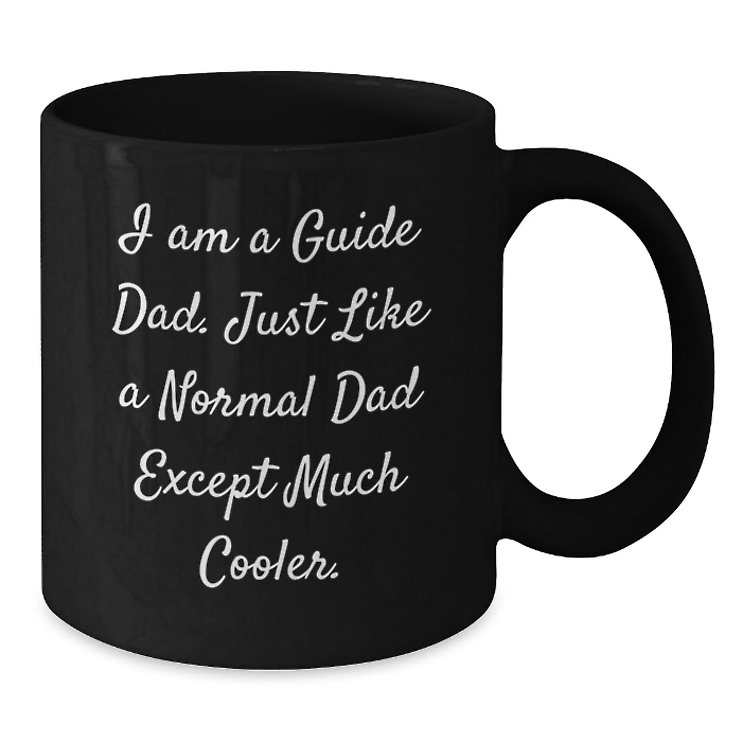 Funny Guide Dad Gift for Men - Black Coffee Mug - Ideal Gift Items for Guide Friends on Christmas Morning - Additional