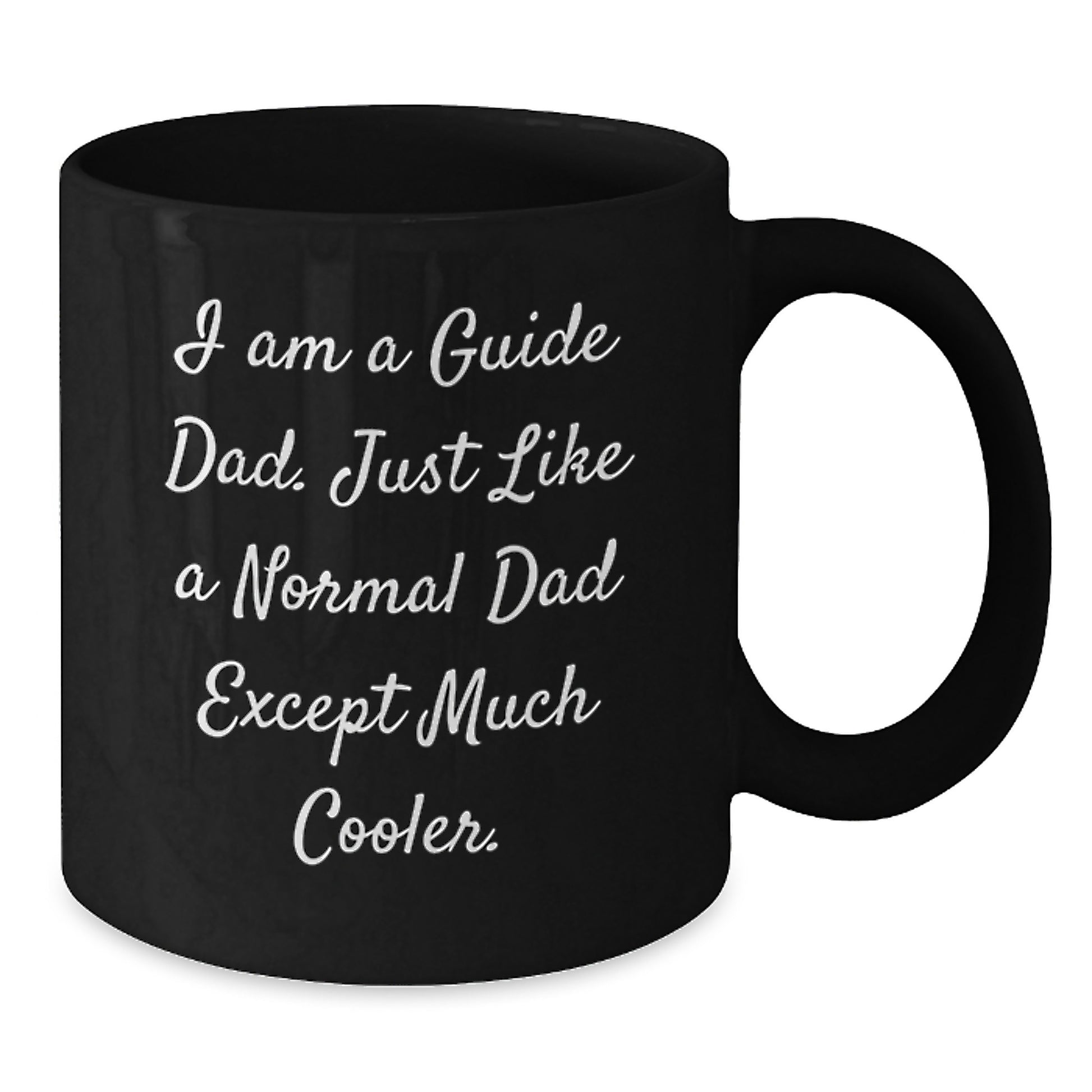 Funny Guide Dad Gift for Men - Black Coffee Mug - Ideal Gift Items for Guide Friends on Christmas Morning - Additional