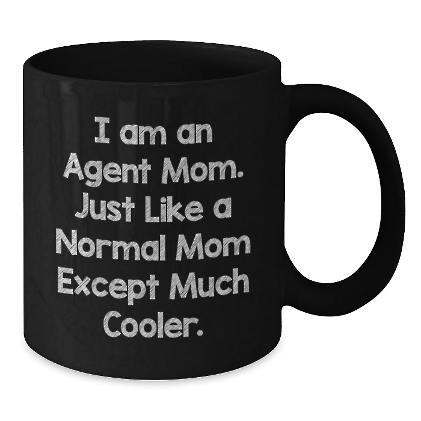 Unique Agent Mom Gifts for Agent Mom Birthday - Funny Black Coffee Mug, 11oz 15oz Ceramic Mug, Microwave Dishwasher Safe - Additional