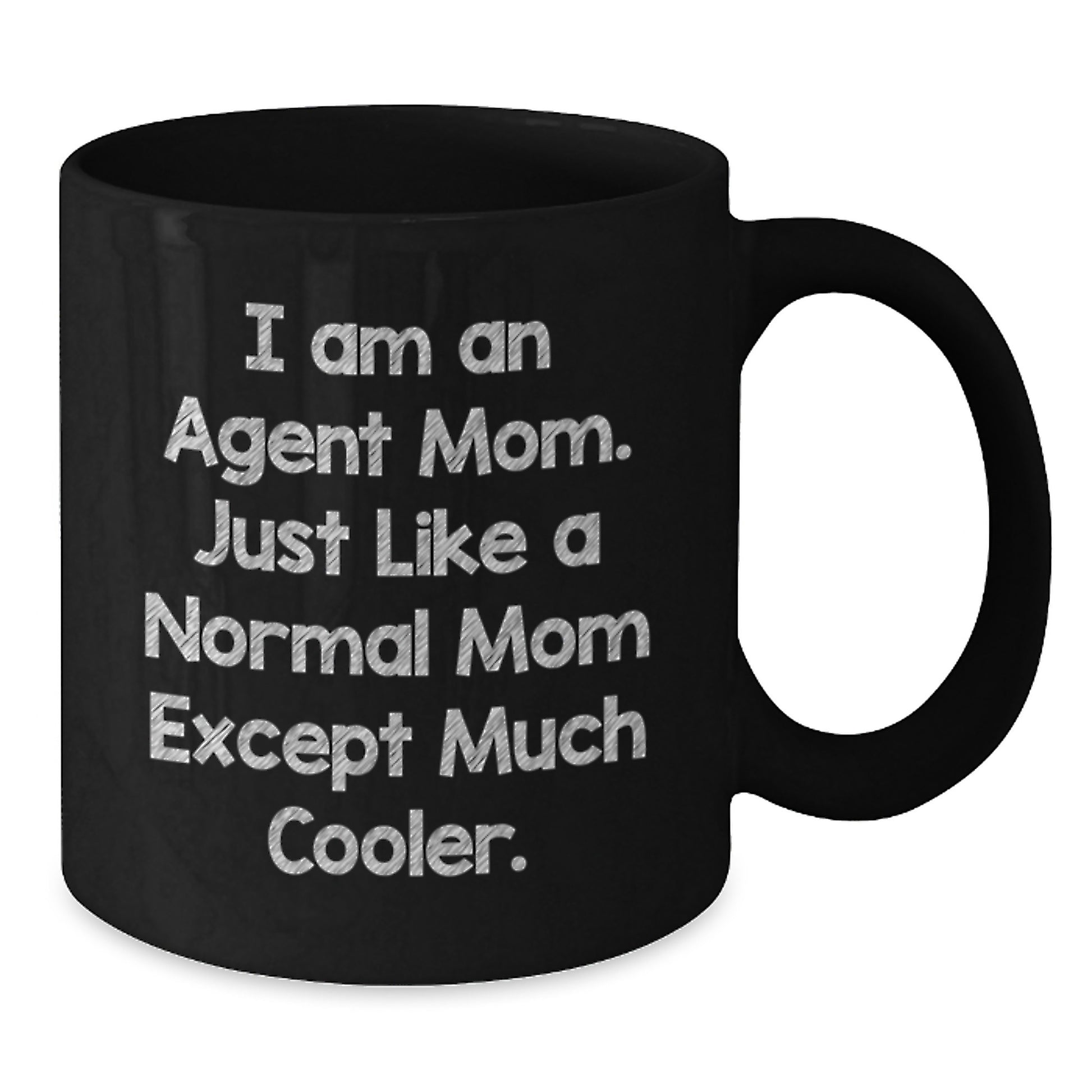 Unique Agent Mom Gifts for Agent Mom Birthday - Funny Black Coffee Mug, 11oz 15oz Ceramic Mug, Microwave Dishwasher Safe - Additional
