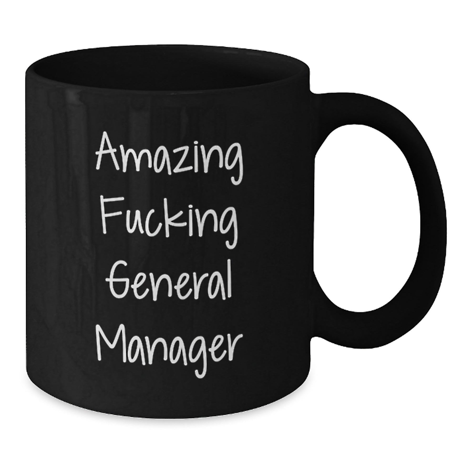 Funny General Manager Office Gifts from Men to General Manager - Black Coffee Mug, Amazing F--king General Manager Quote, Christmas Unique Gifts - Additional