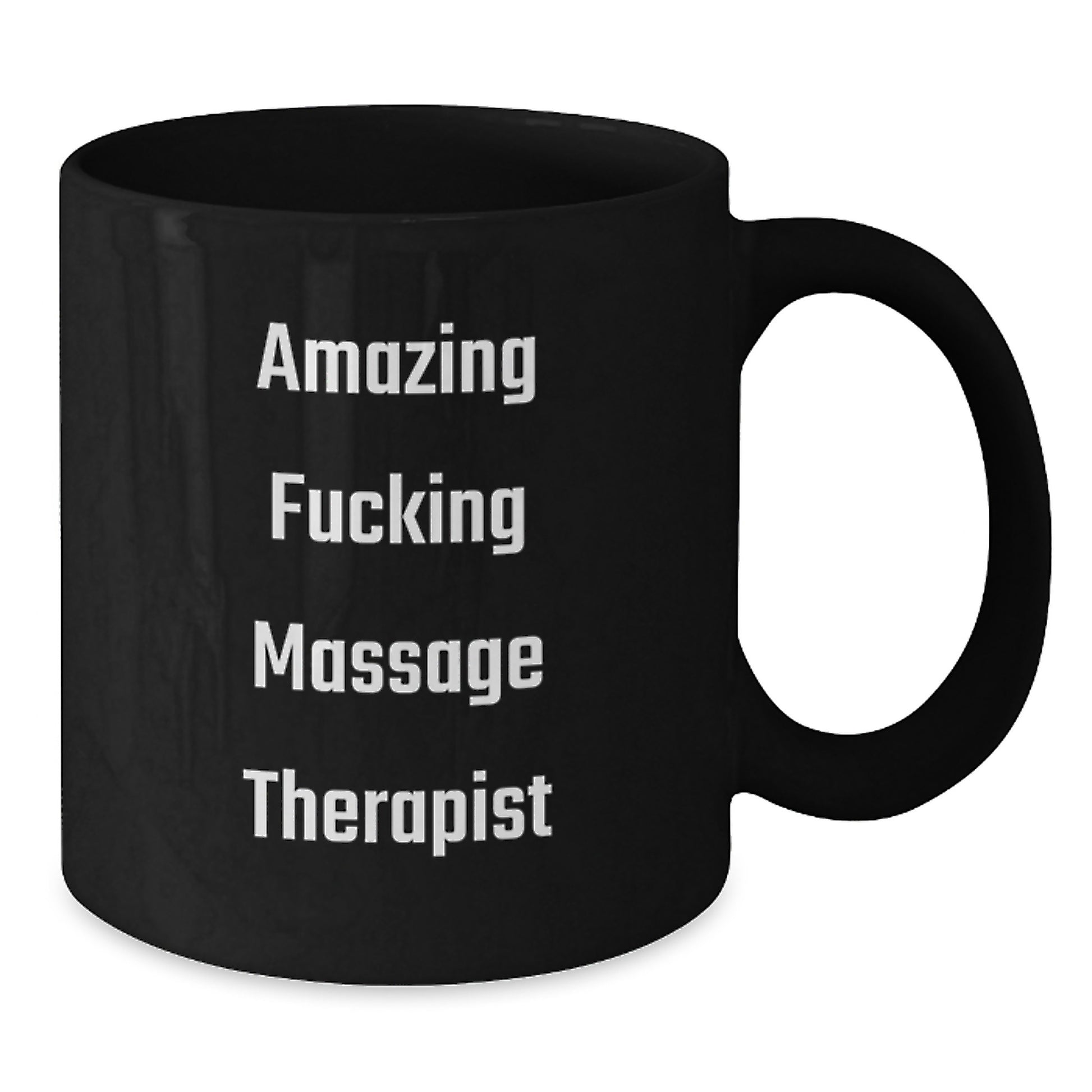 Funny Gift Ideas for Massage Therapist Friends - 'Amazing F--king Massage Therapist' Black Coffee Mugs, Unique Gifts from Men to Women, Coworkers, Family - Additional