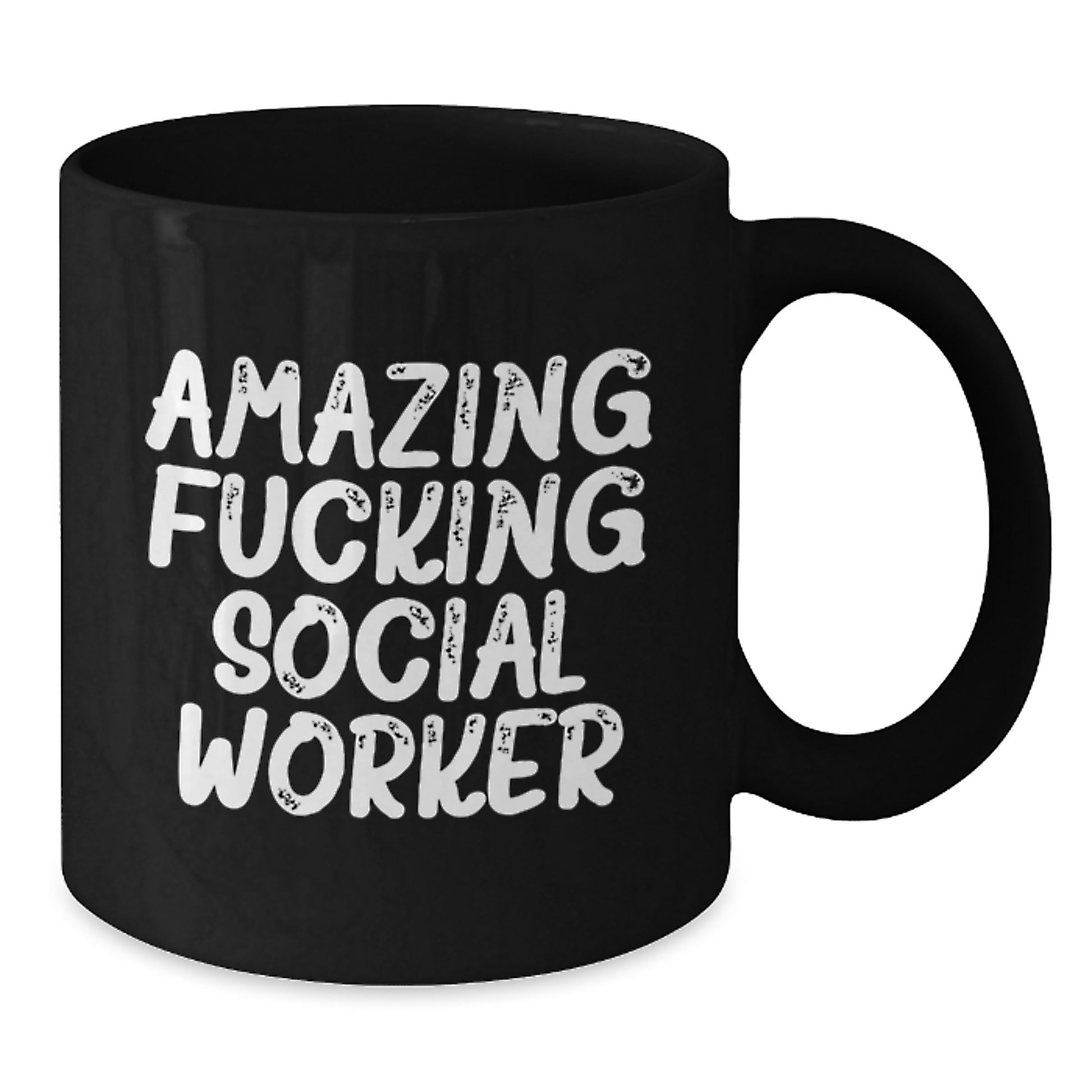 Funny Gift for Social Workers, Amazing Social Worker Mugs, Christmas Unique Gifts from Men to Social Workers, Black Coffee Mug - Additional