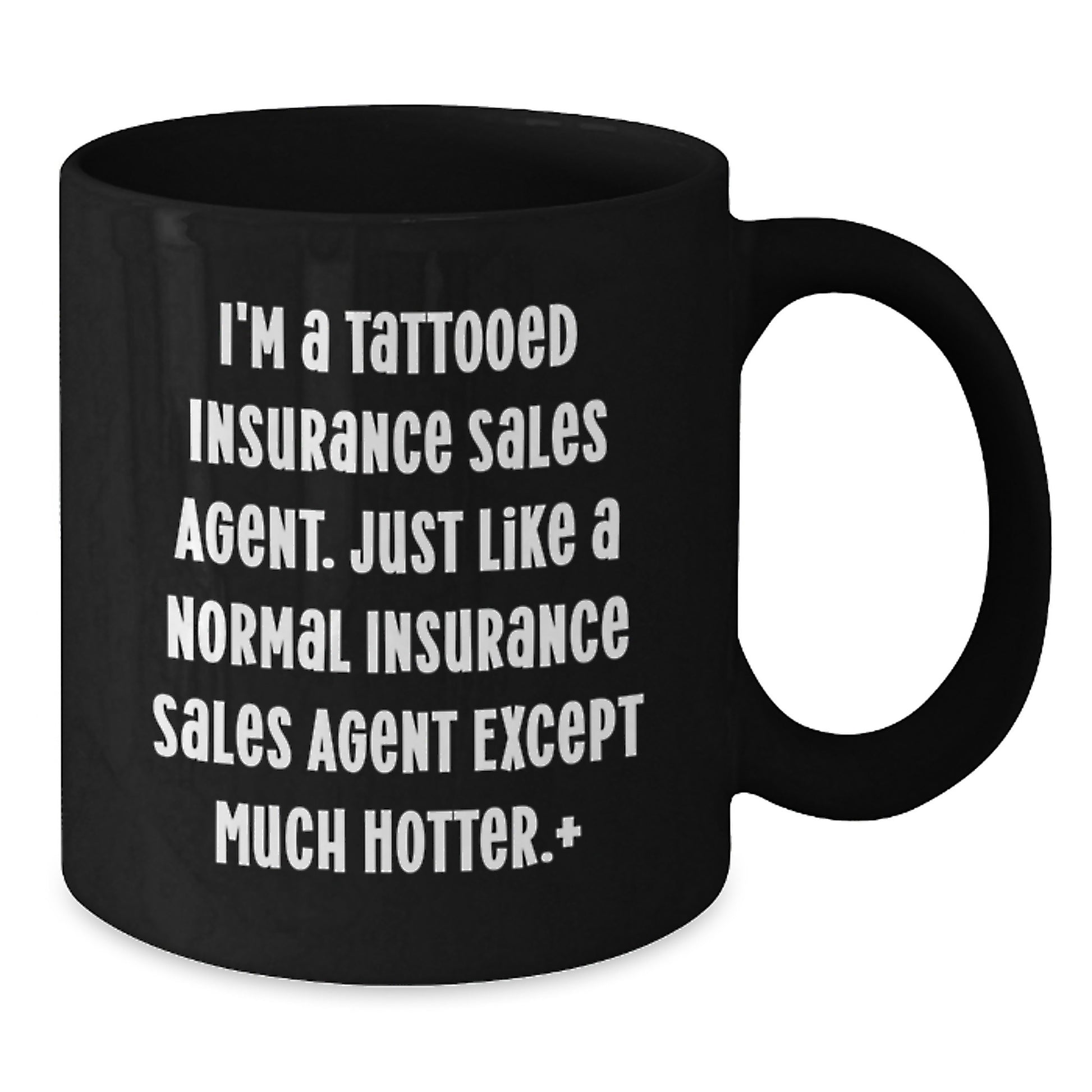 Funny Insurance Sales Agent Gifts from Friends, Black Coffee Mug for Insurance Sales Agent, Christmas Unique - Additional